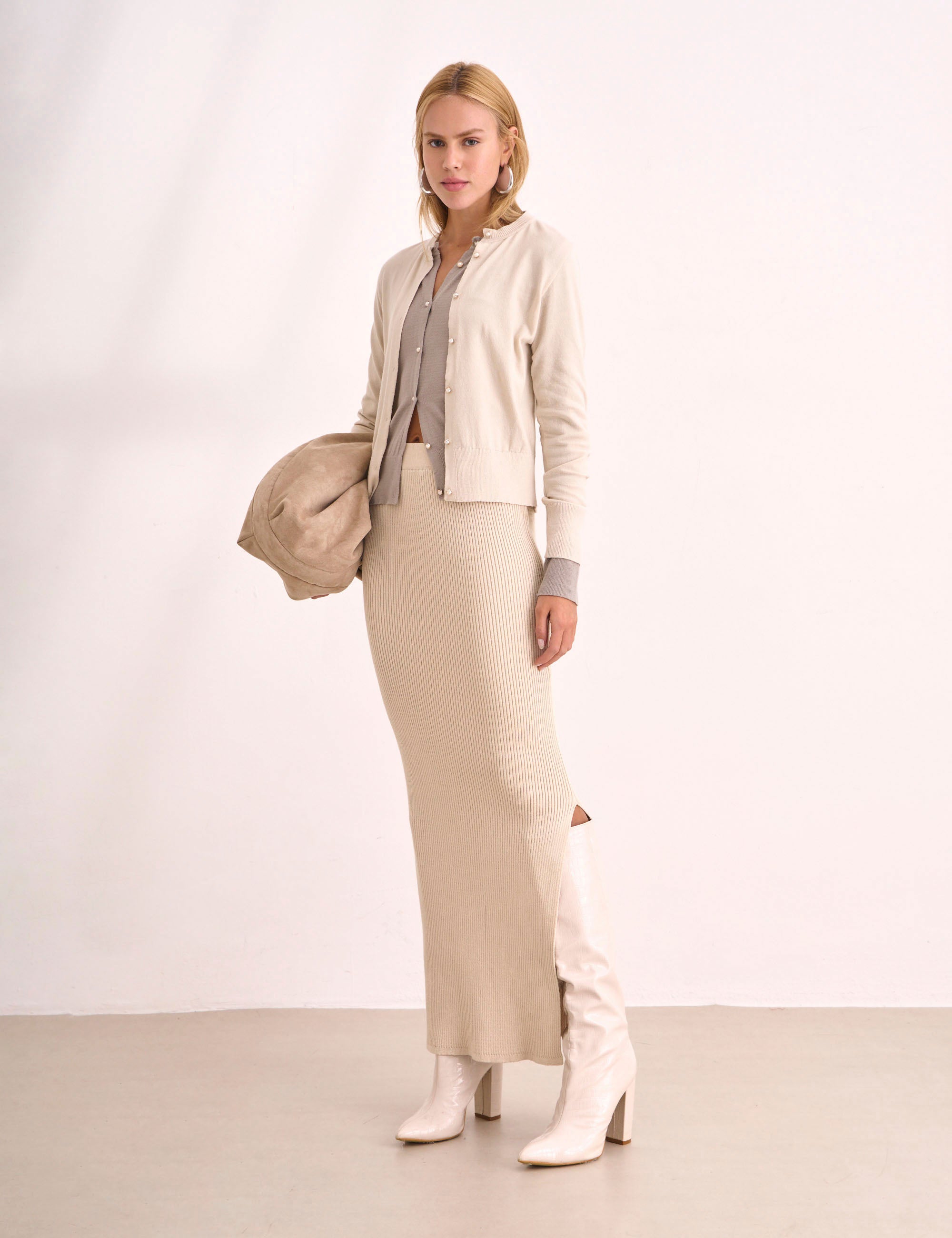 Cardigan Tricot Areia