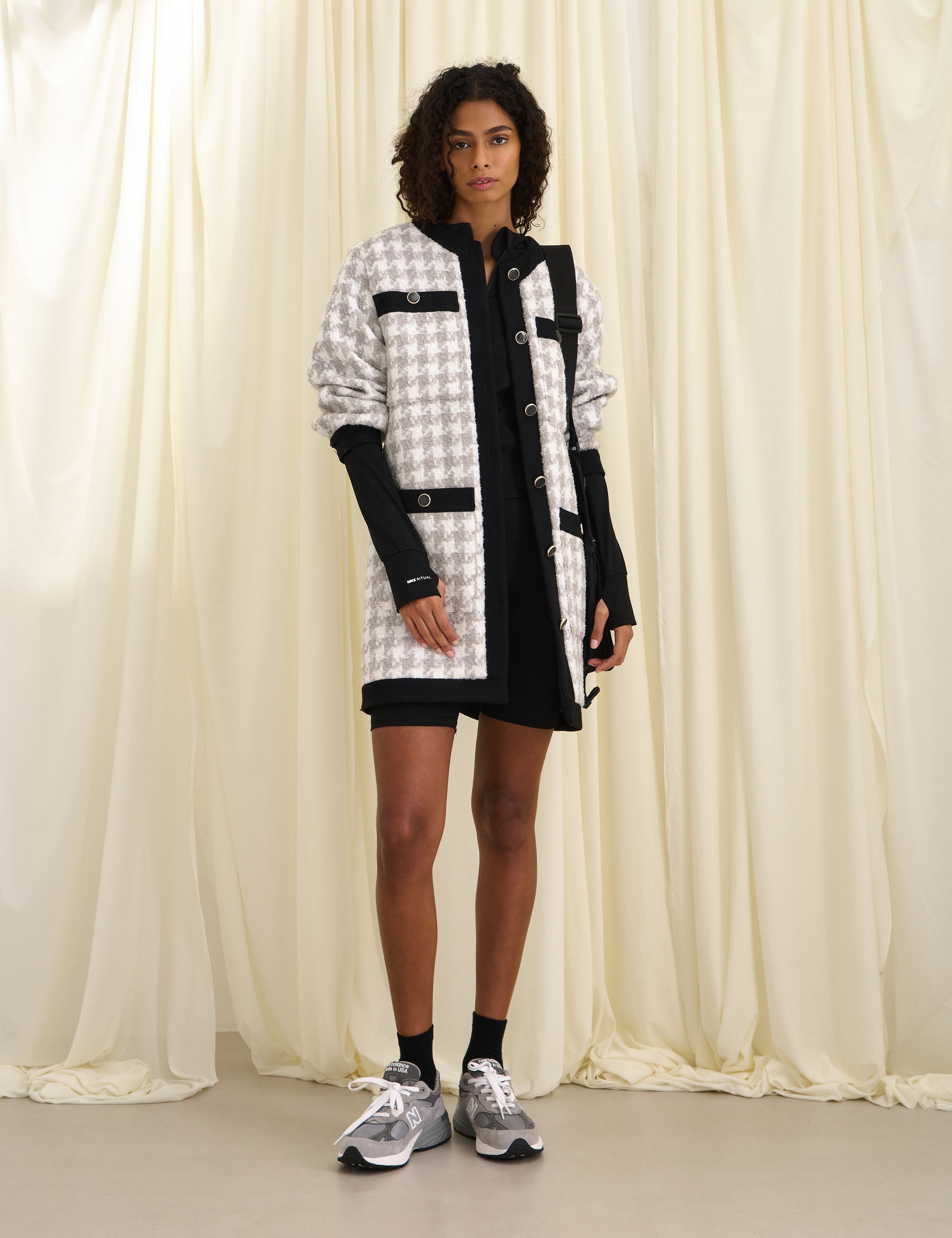 Casaco Bessie Tweed Cinza