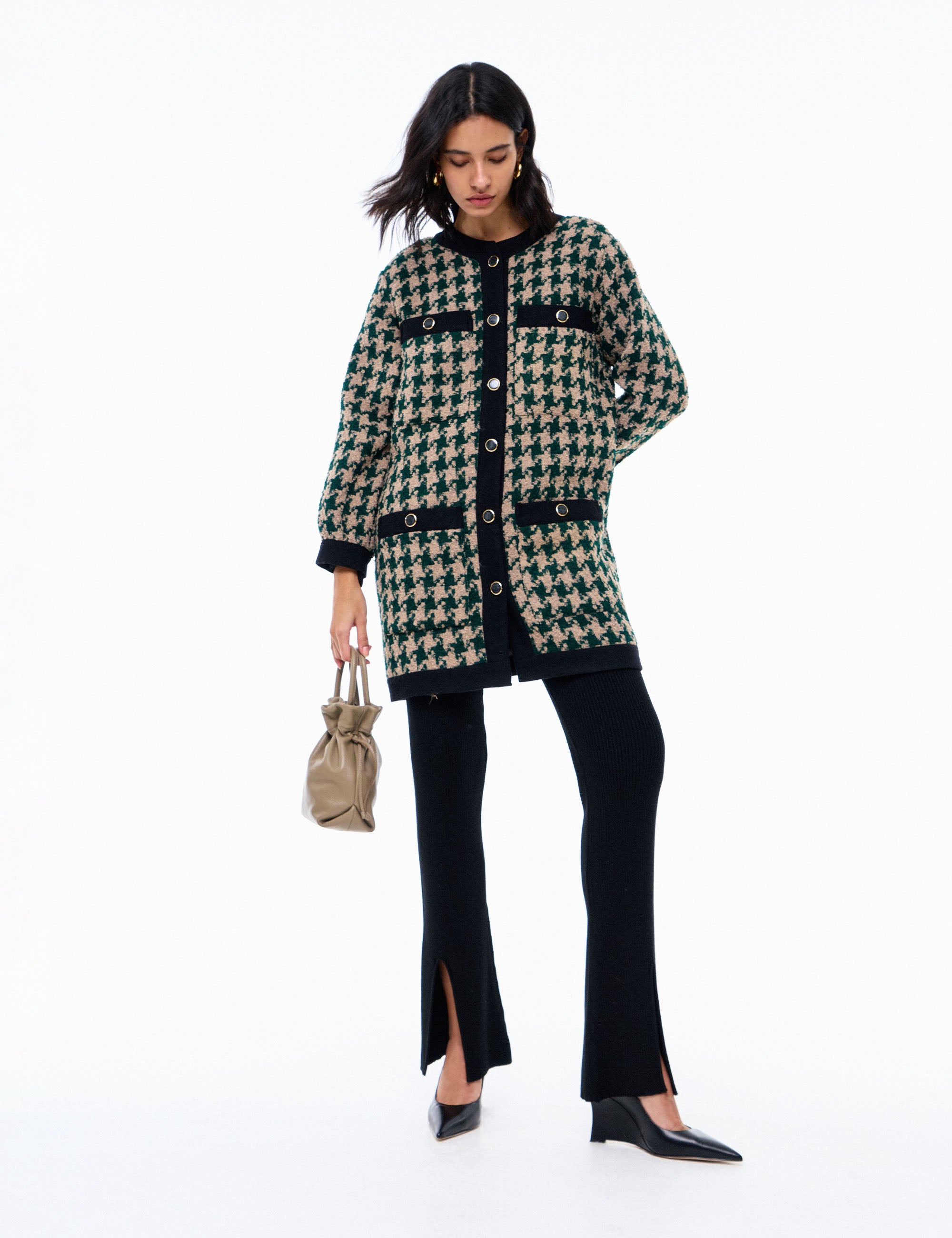 Casaco Bessie Tweed Verde