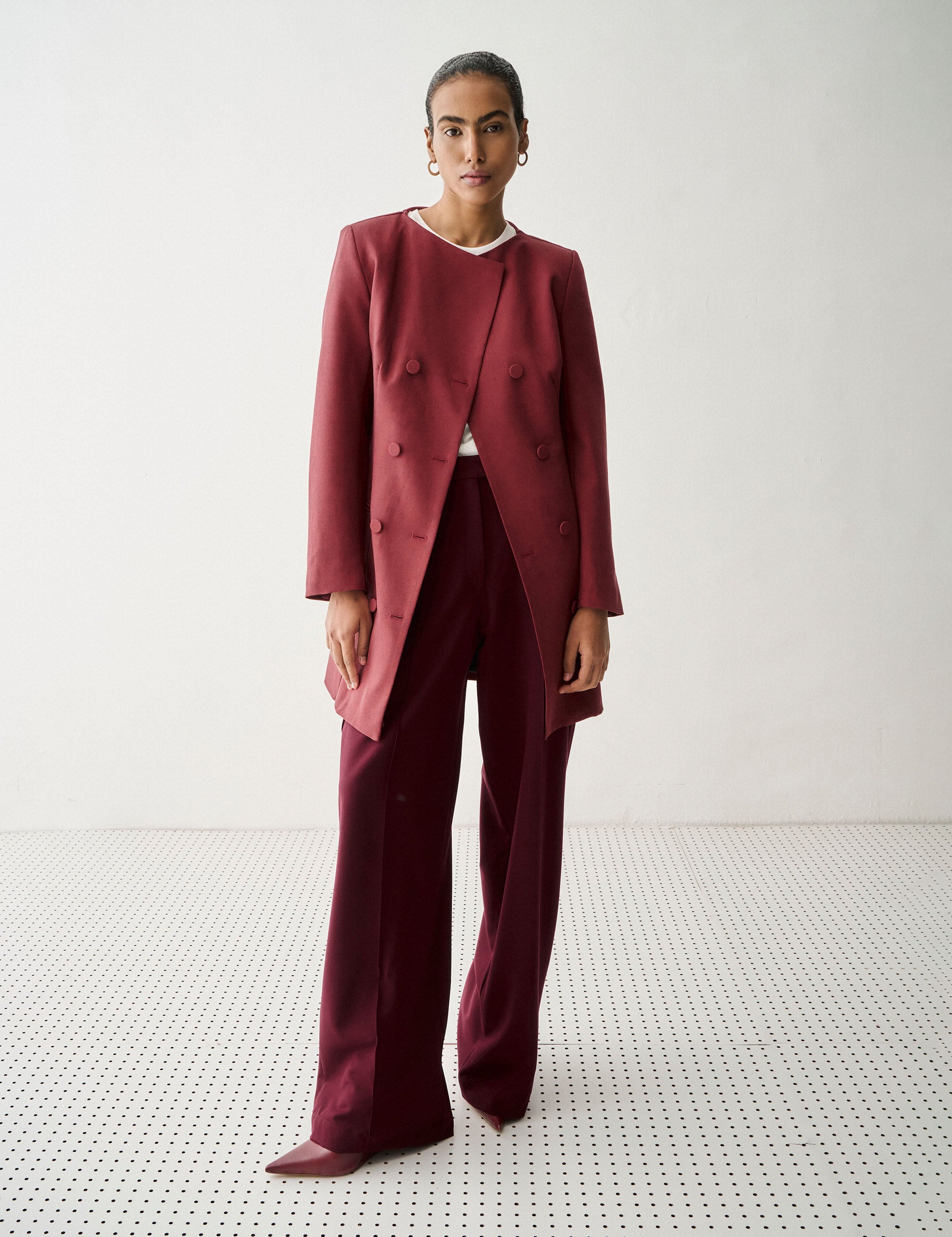 Casaco Dress Liso Bordeaux