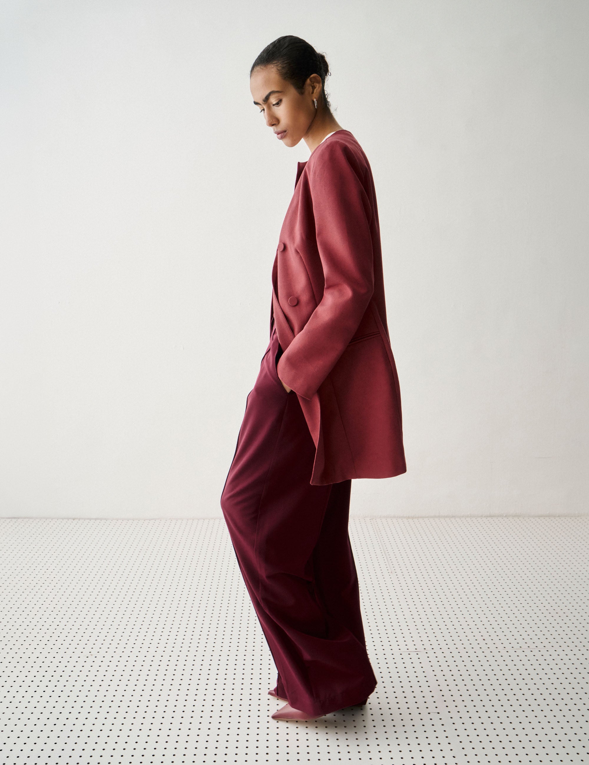 Casaco Dress Liso Bordeaux