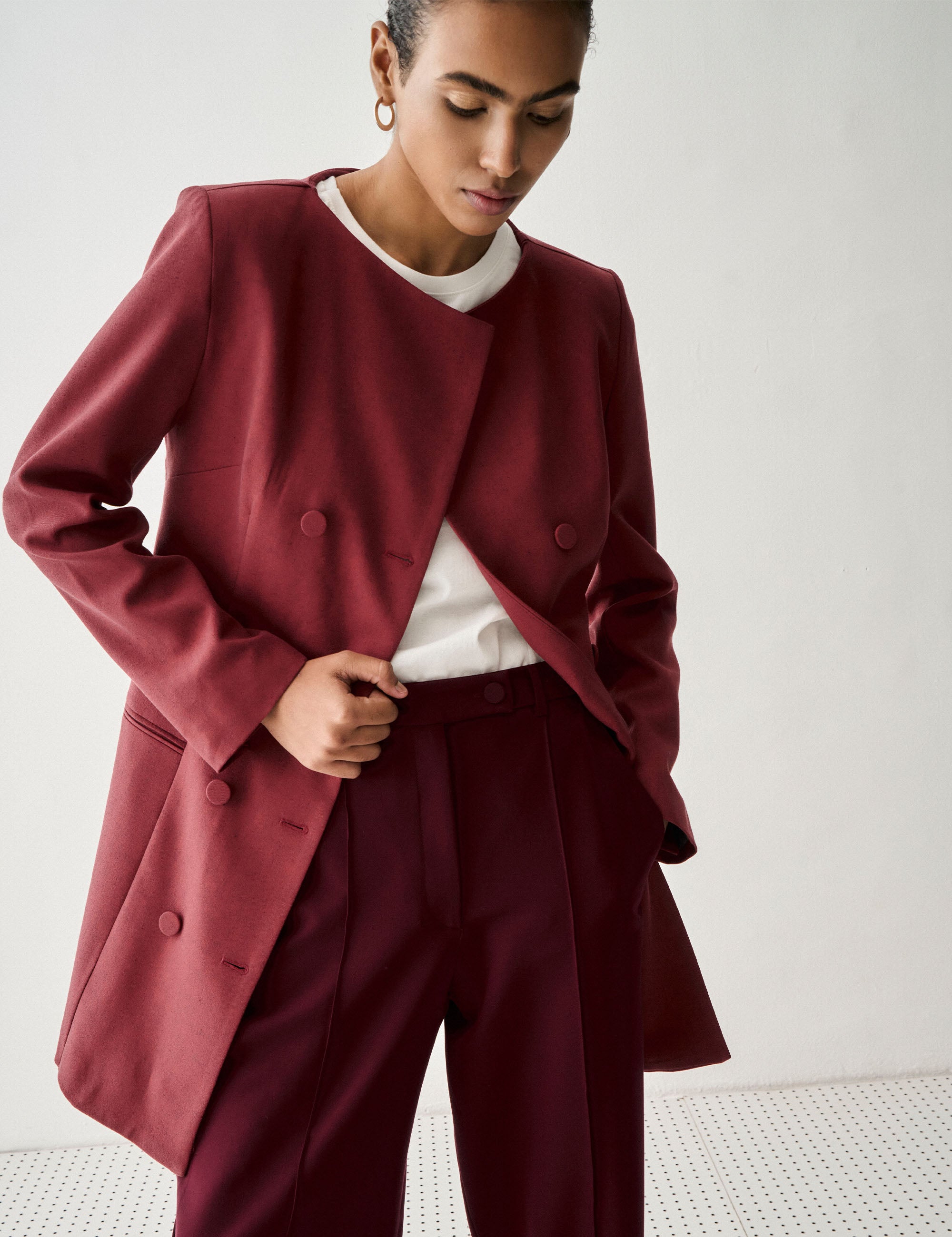 Casaco Dress Liso Bordeaux