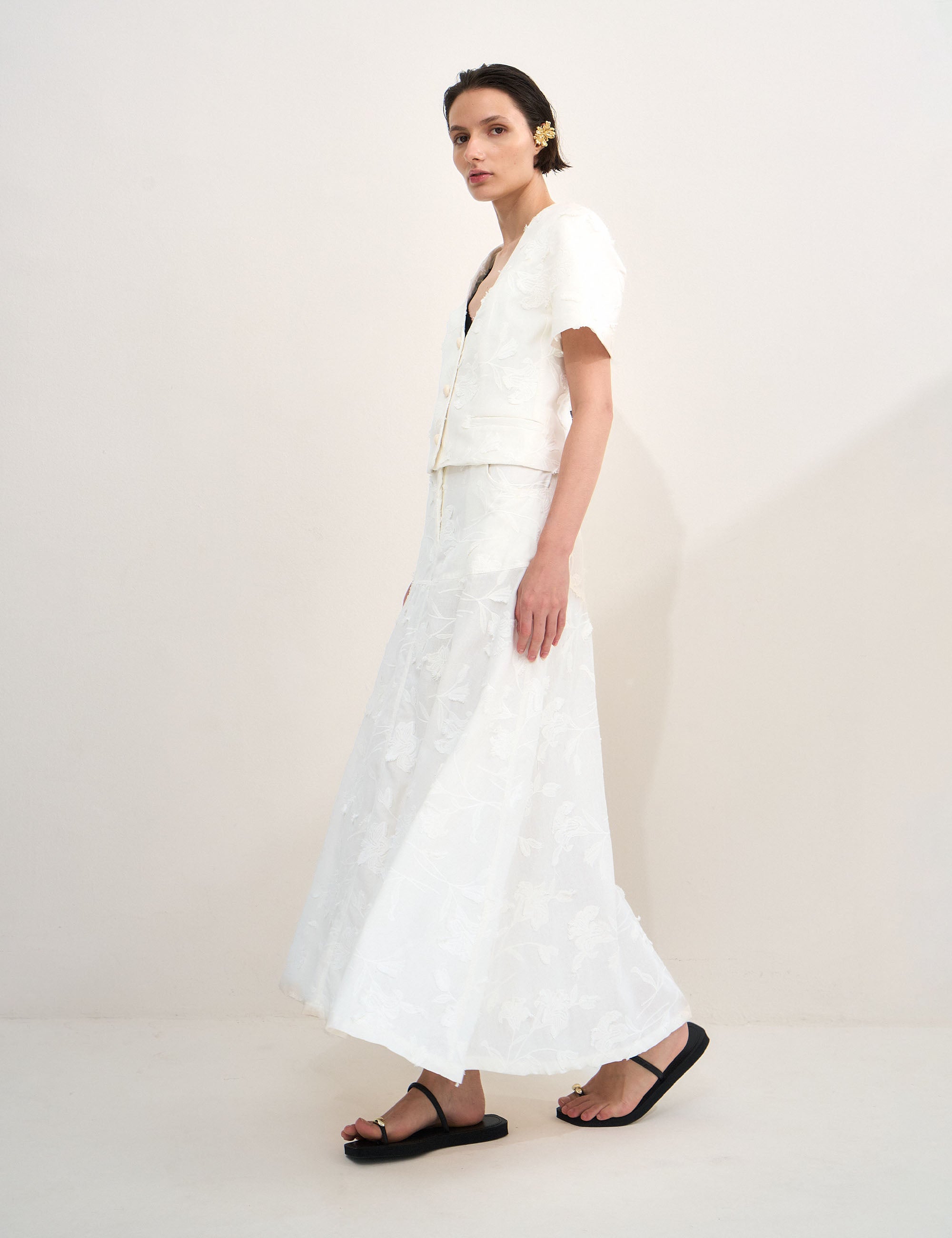 Casaqueto Adrian Bordado Off White