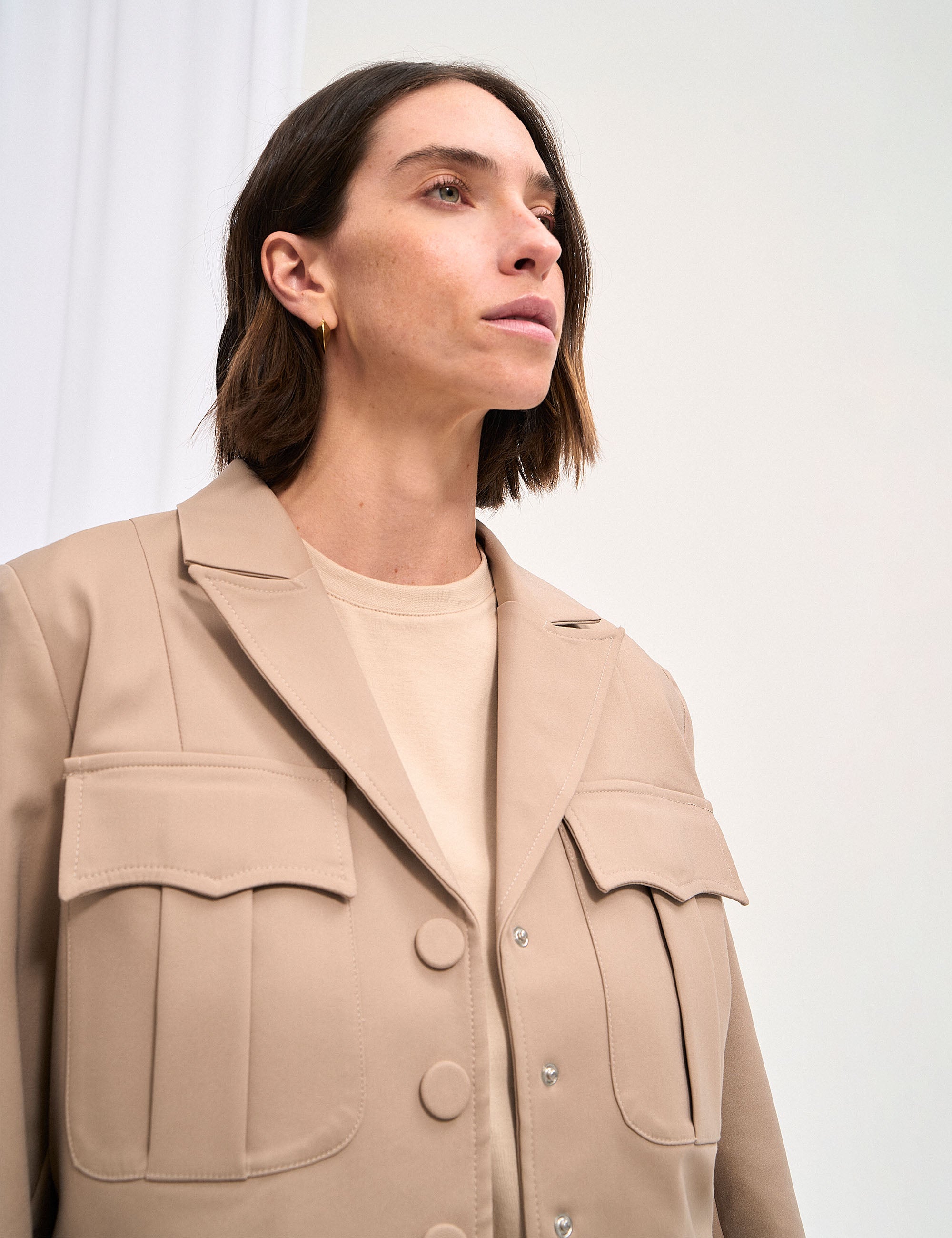 Casaqueto Brooke Algodão Bege