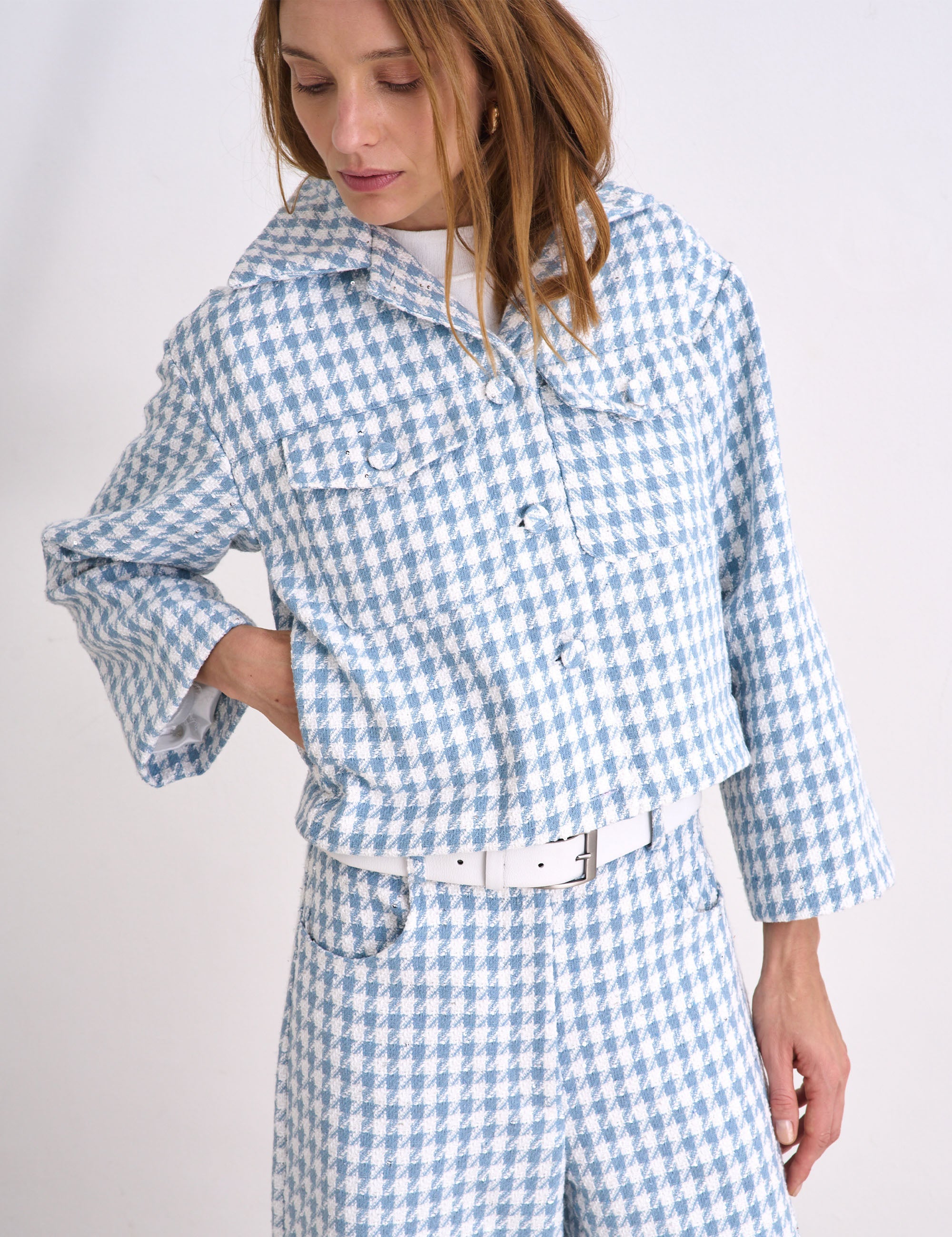Casaqueto Elle Tweed Azul