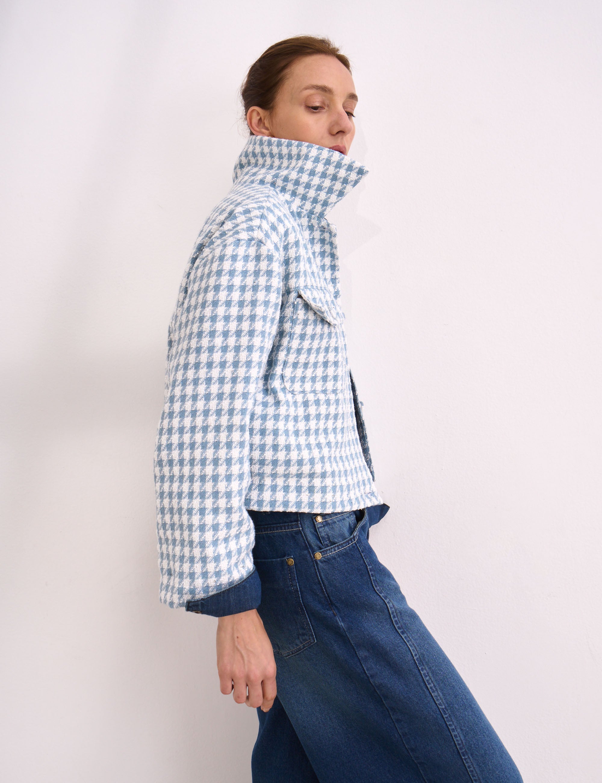Casaqueto Elle Tweed Azul