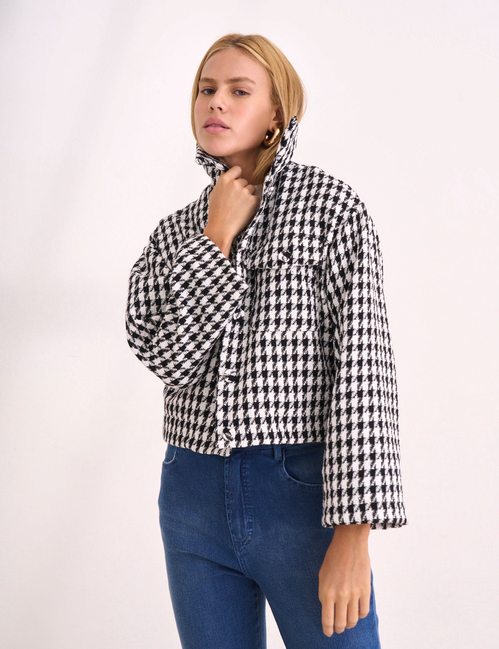 Casaqueto Elle Tweed Preto