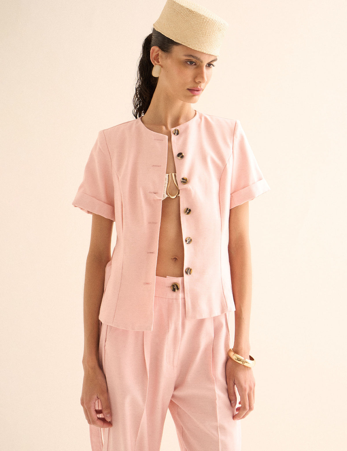 Casaqueto Paola Viscose Rose