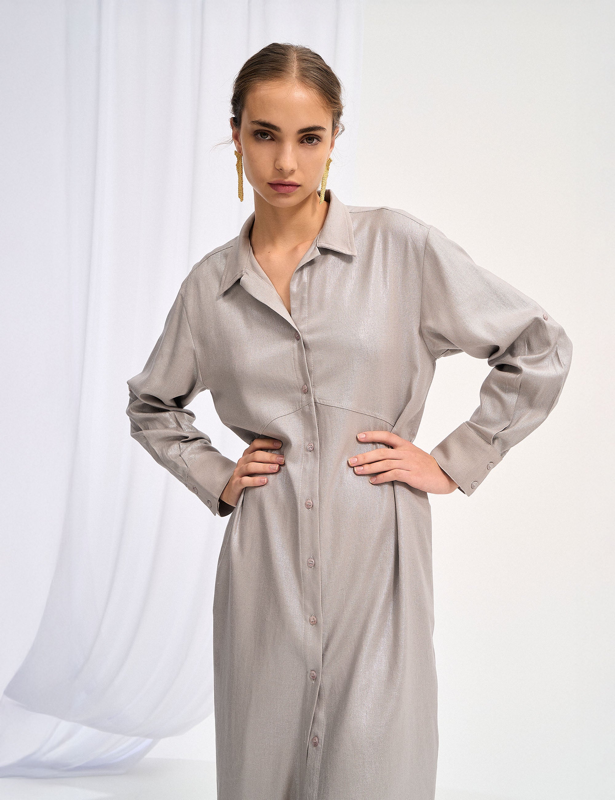 Chemise Ella Foil Cinza