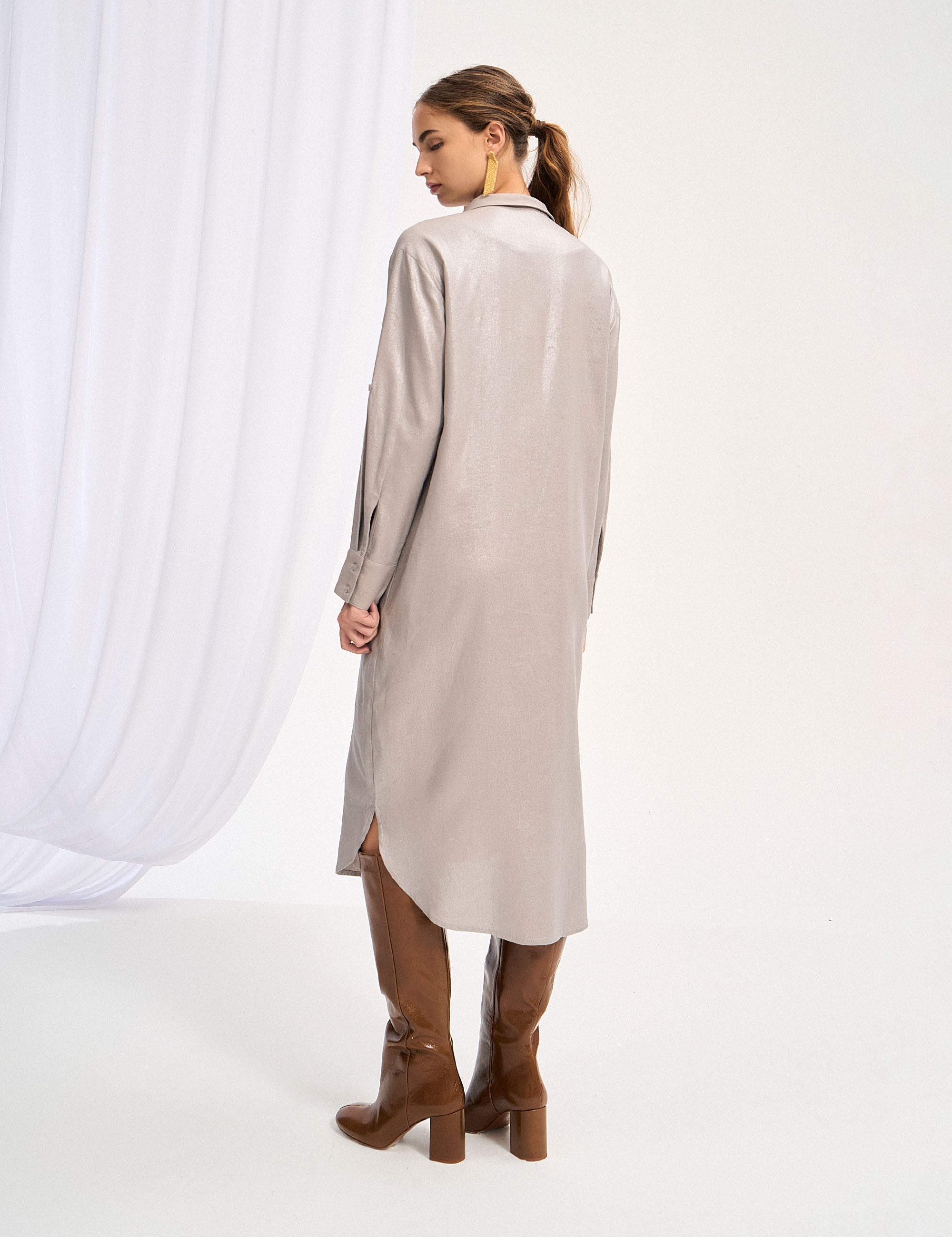 Chemise Ella Foil Cinza