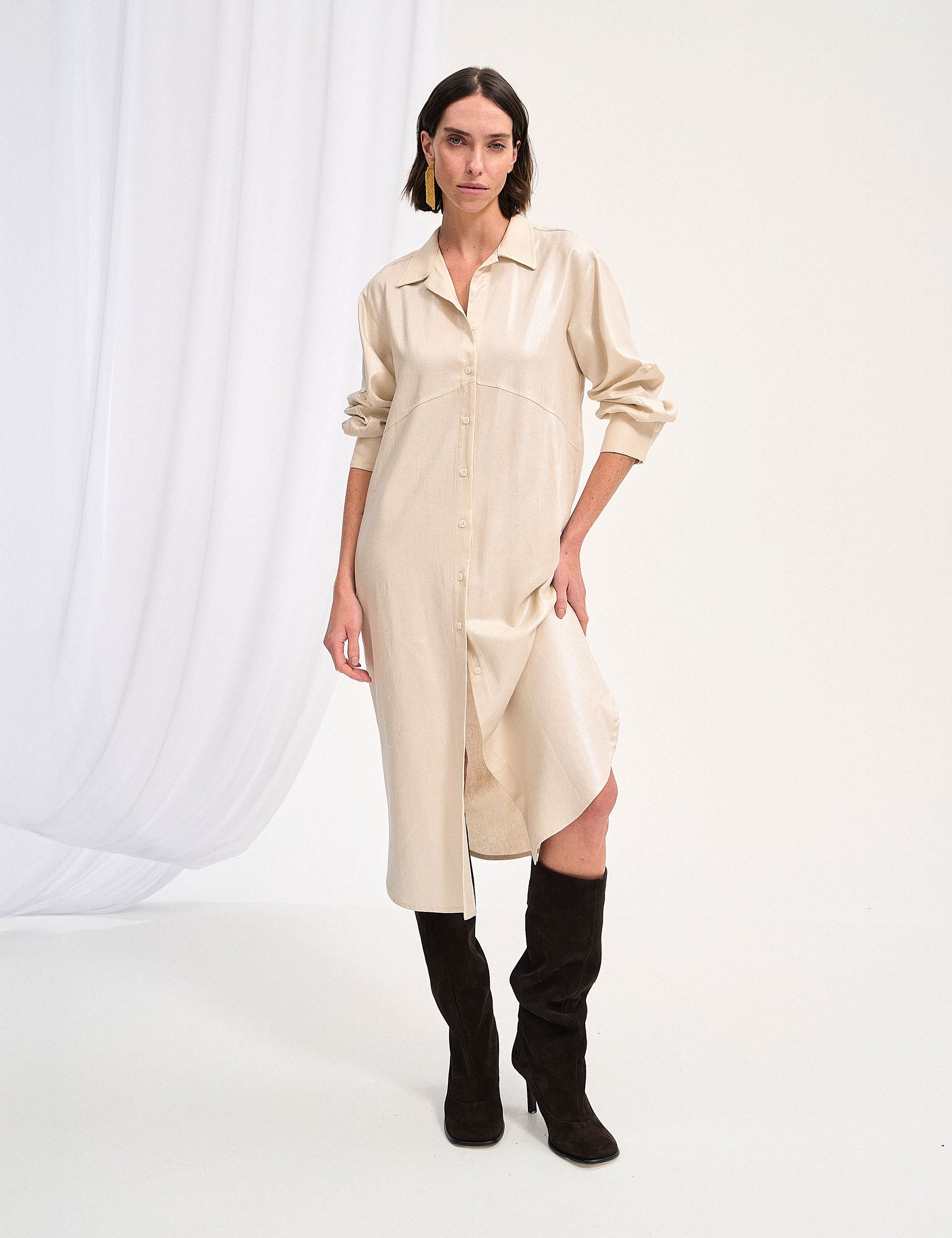 Chemise Ella Foil Pérola