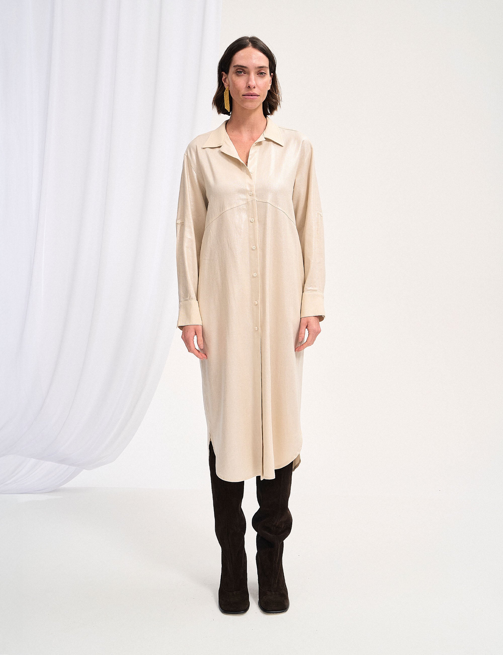 Chemise Ella Foil Pérola