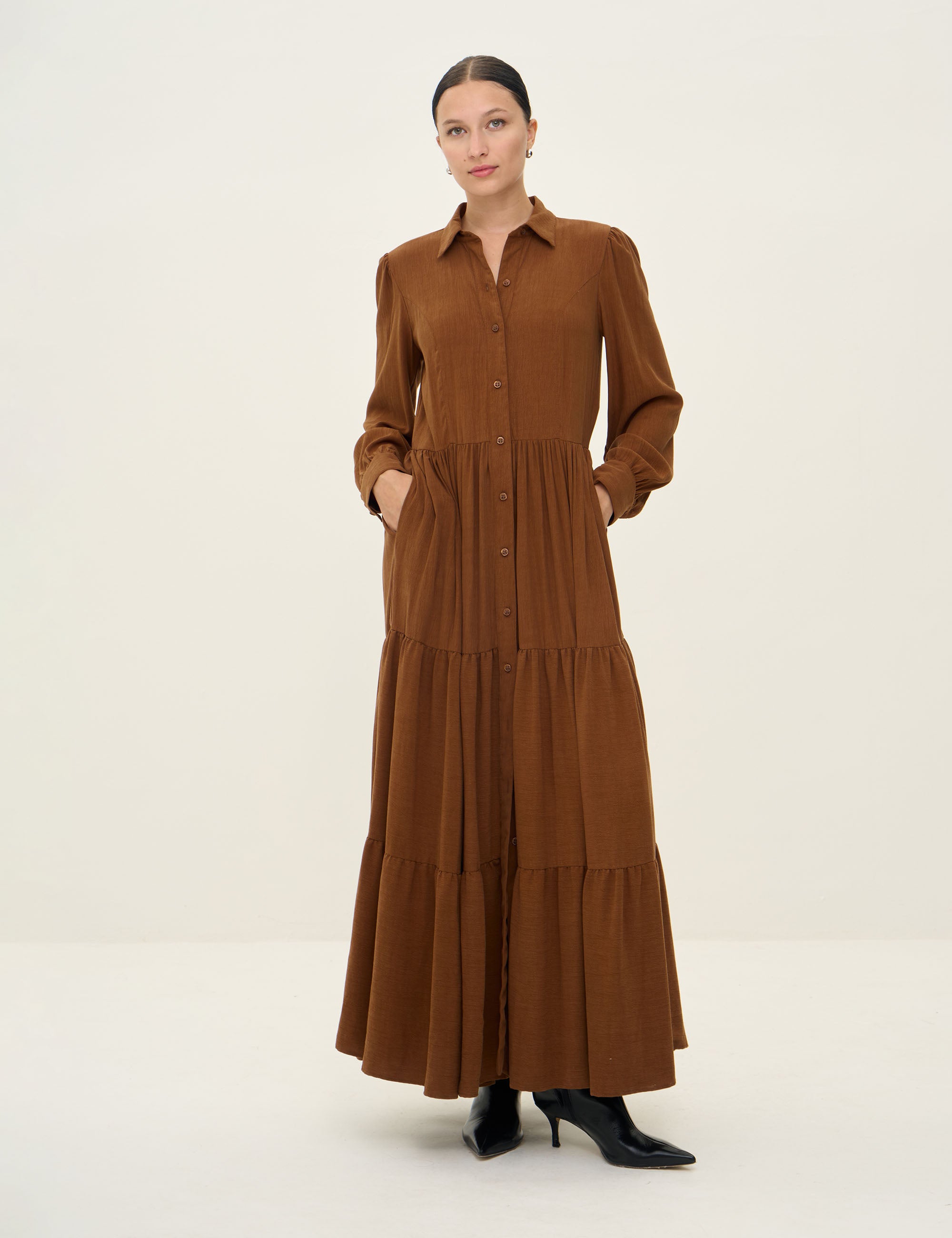 Chemise Olívia Liocel Marrom