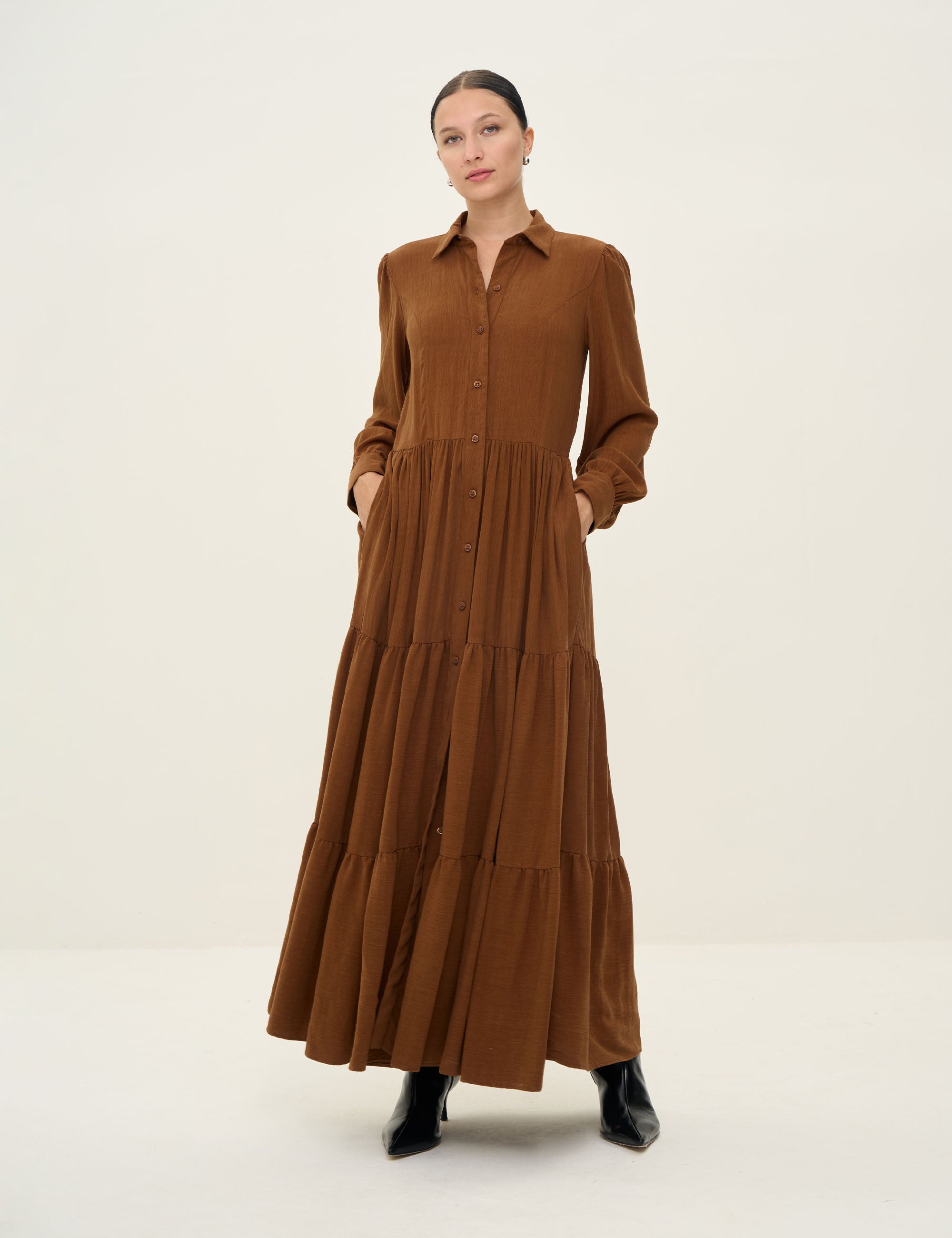Chemise Olívia Liocel Marrom