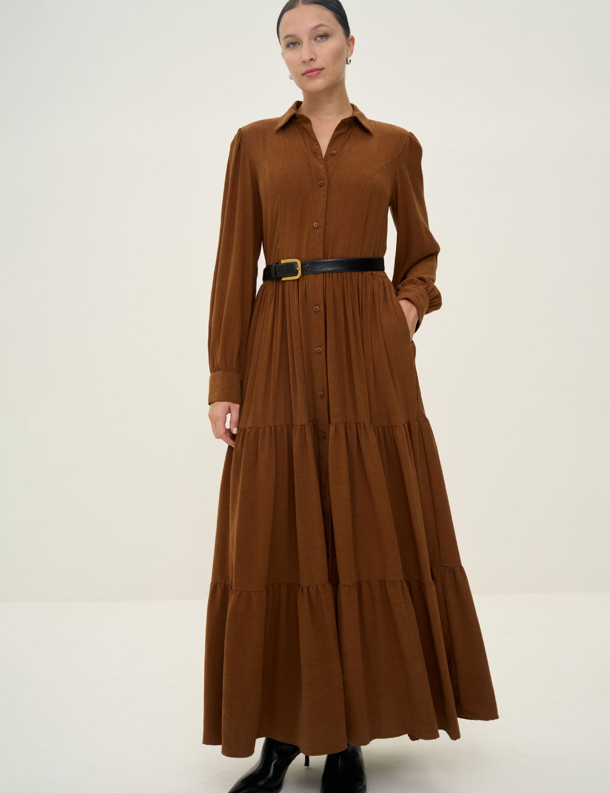 Chemise Olívia Liocel Marrom