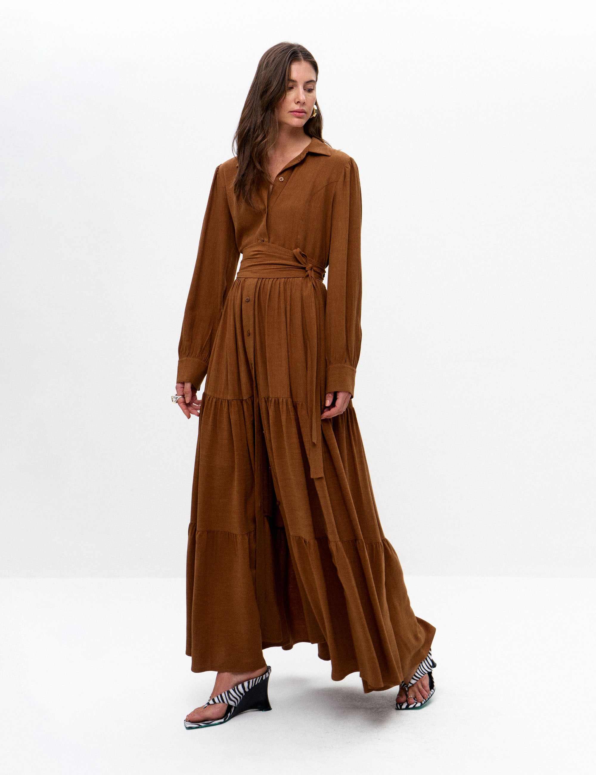 Chemise Olívia Liocel Marrom