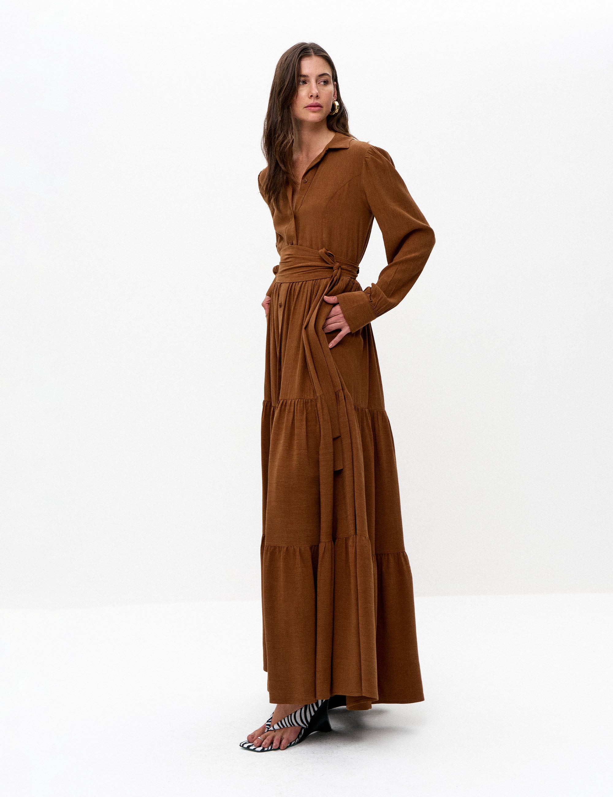 Chemise Olívia Liocel Marrom