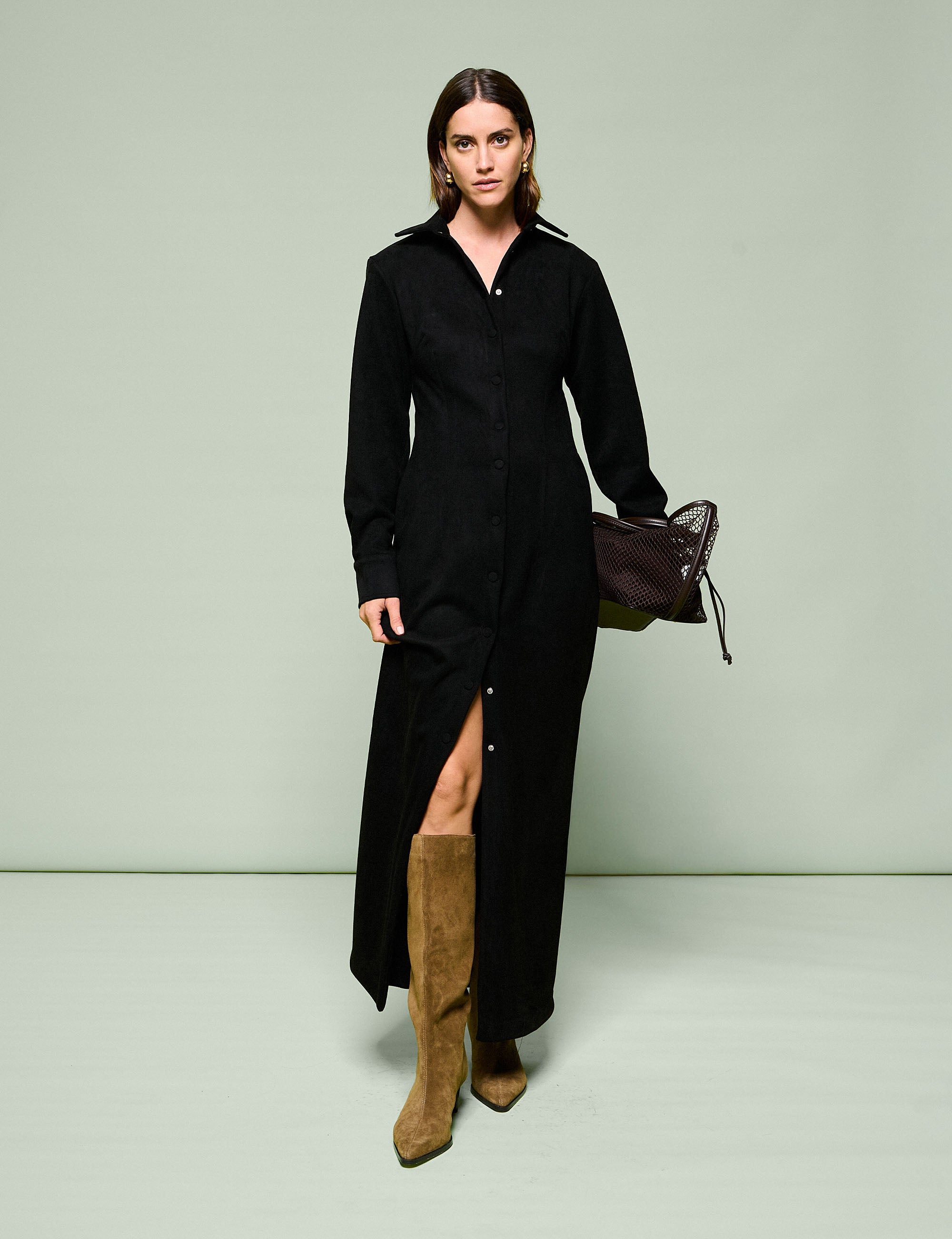 Chemise Stela Suede Preto