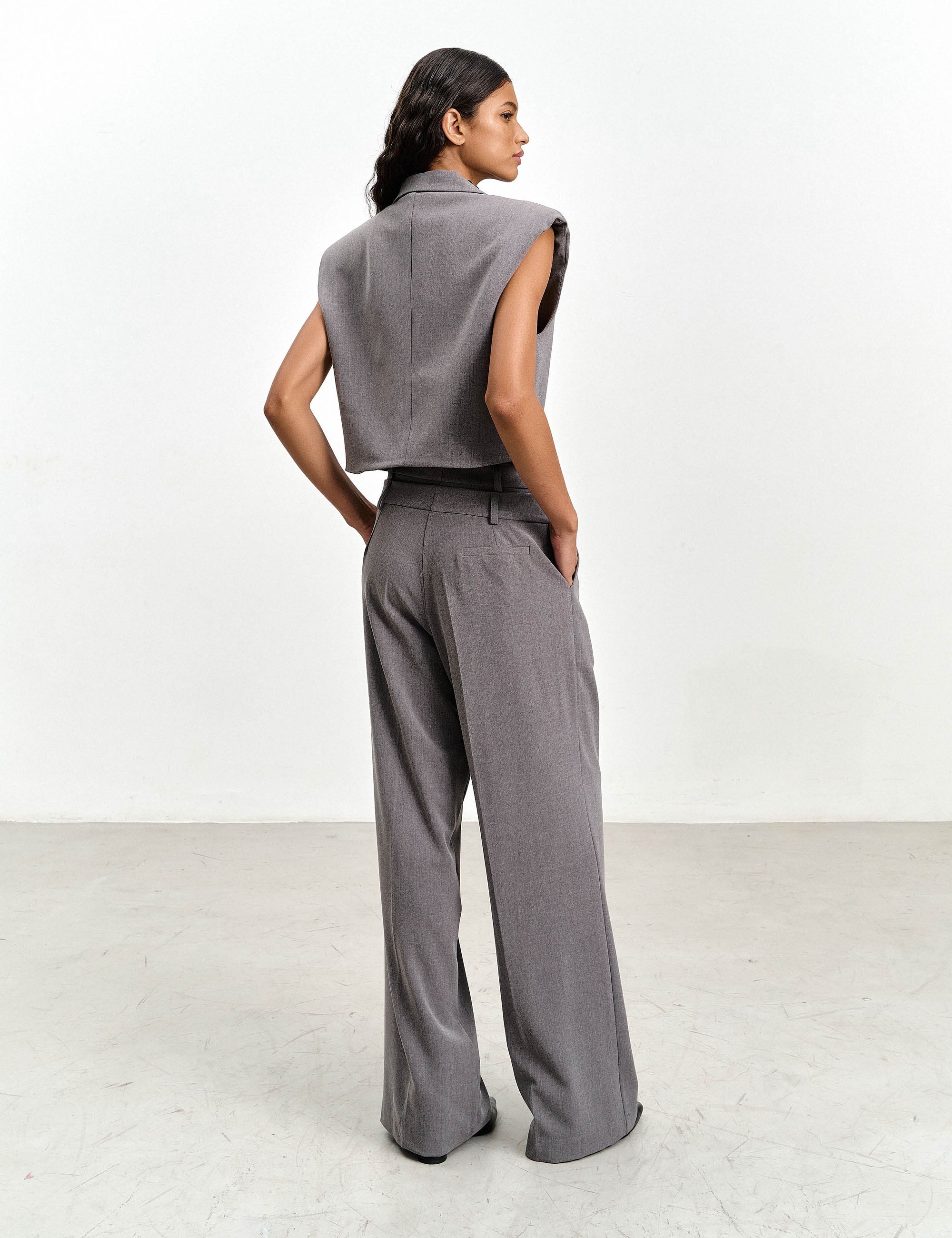 Colete Alessa Alfaiataria Chumbo