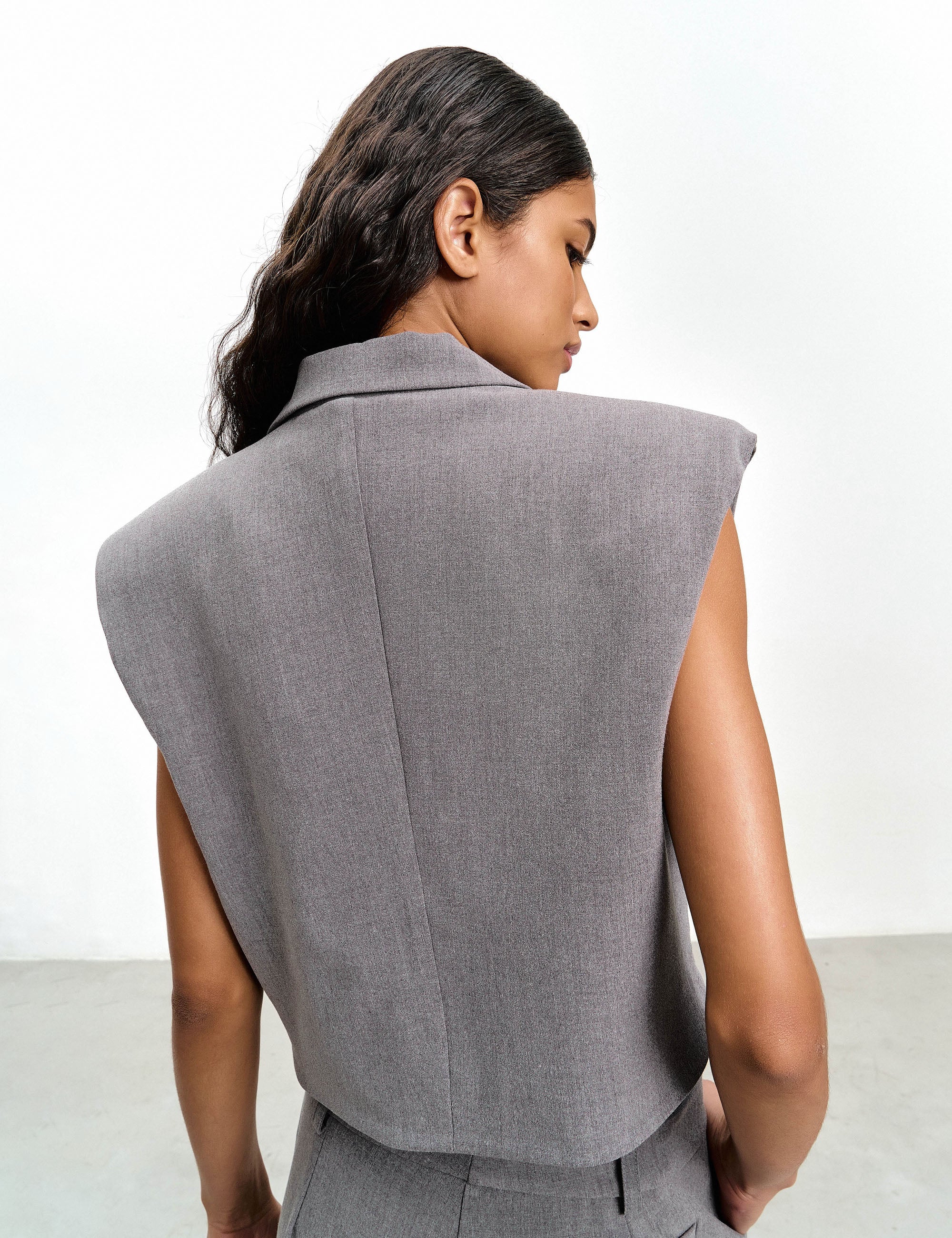 Colete Alessa Alfaiataria Chumbo