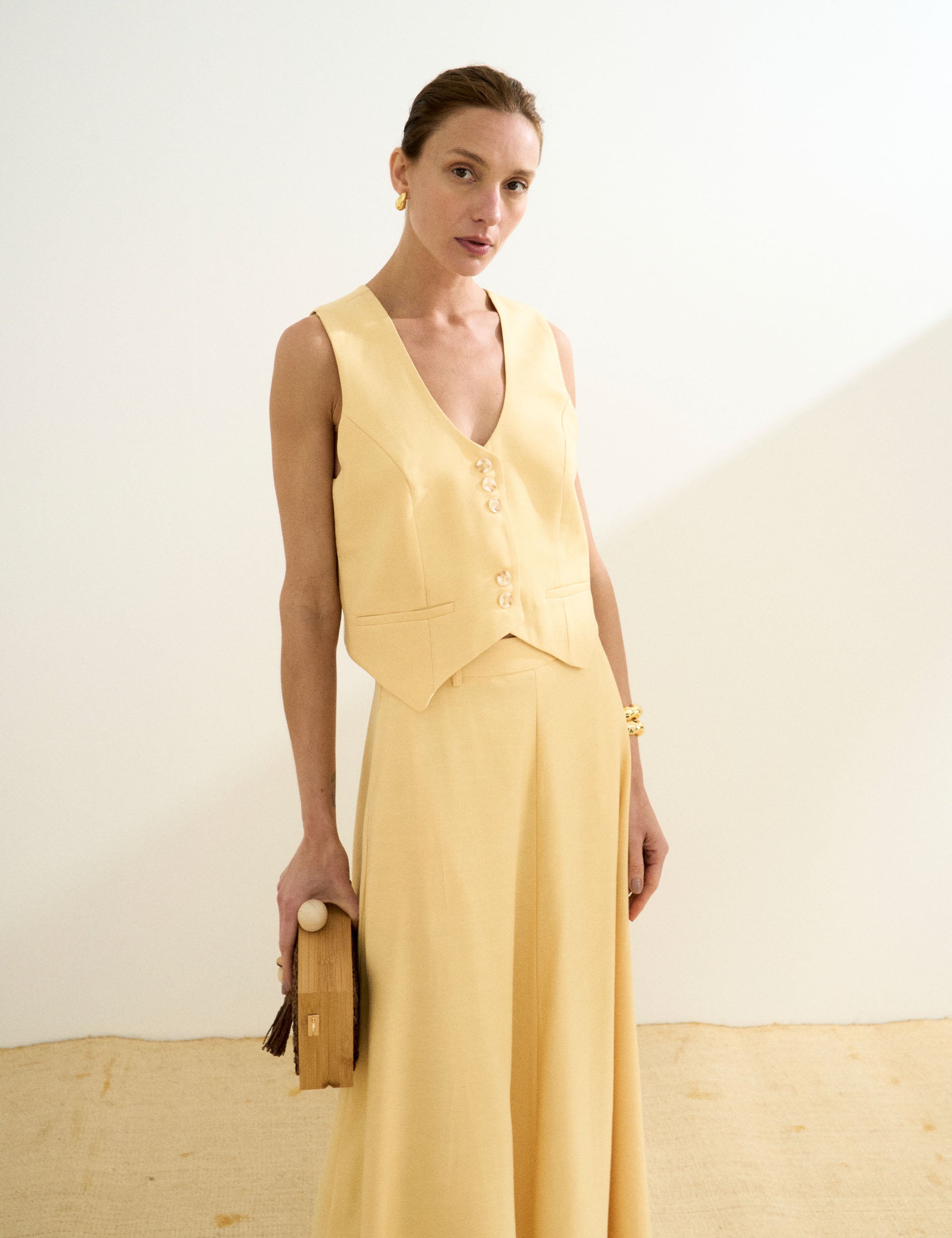 Colete Alexandra Liocel Amarelo
