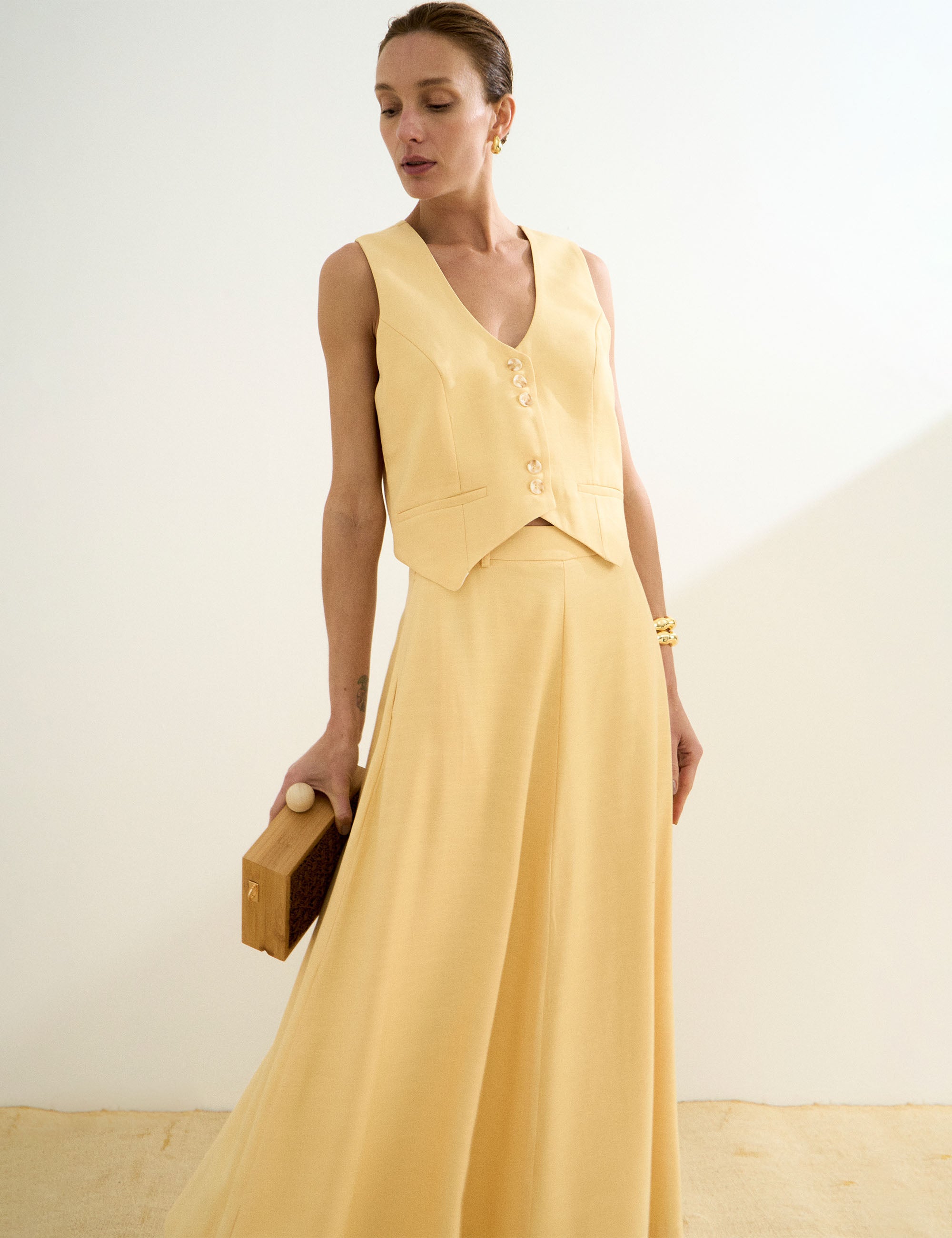 Colete Alexandra Liocel Amarelo