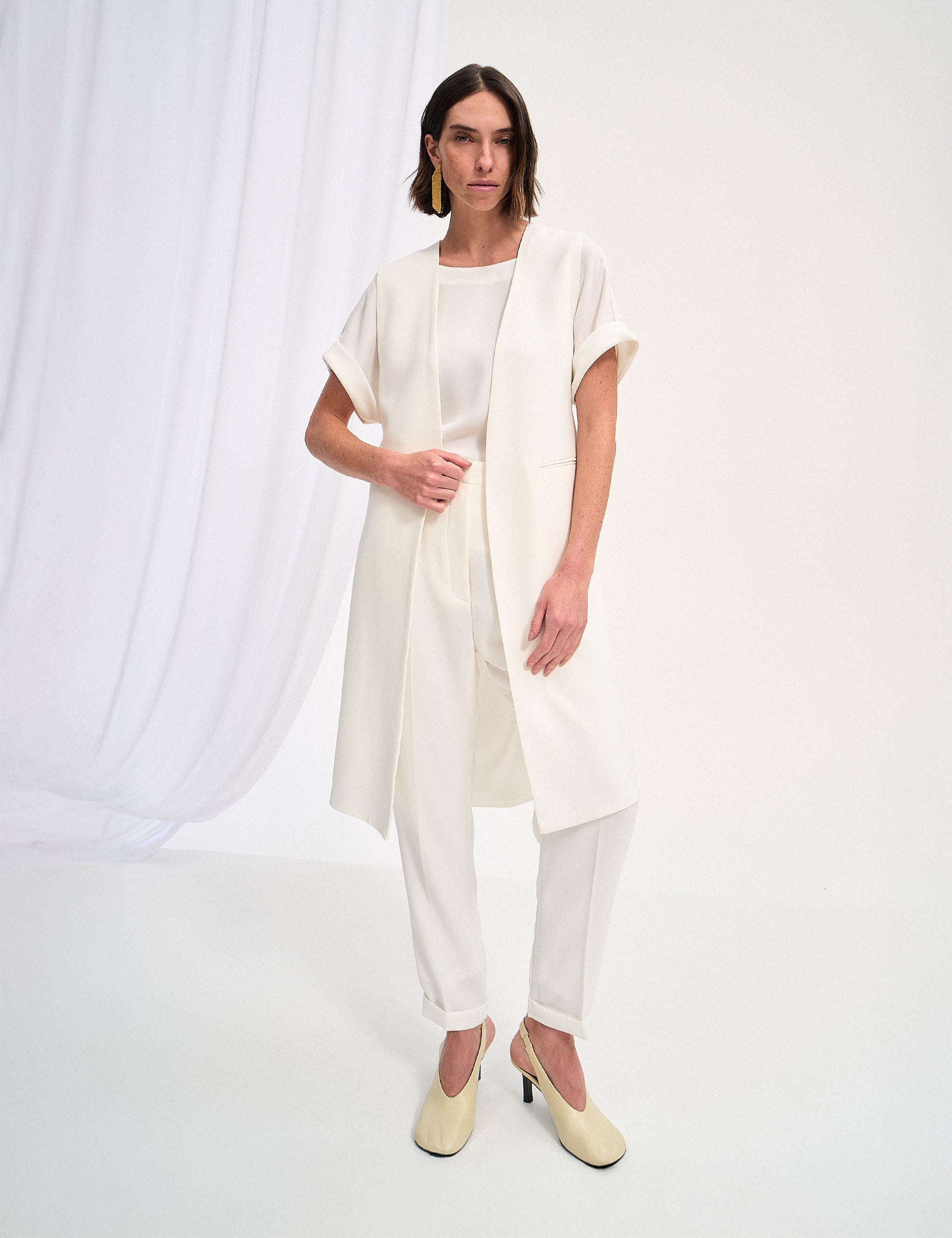 Colete Alicia Longo Off White