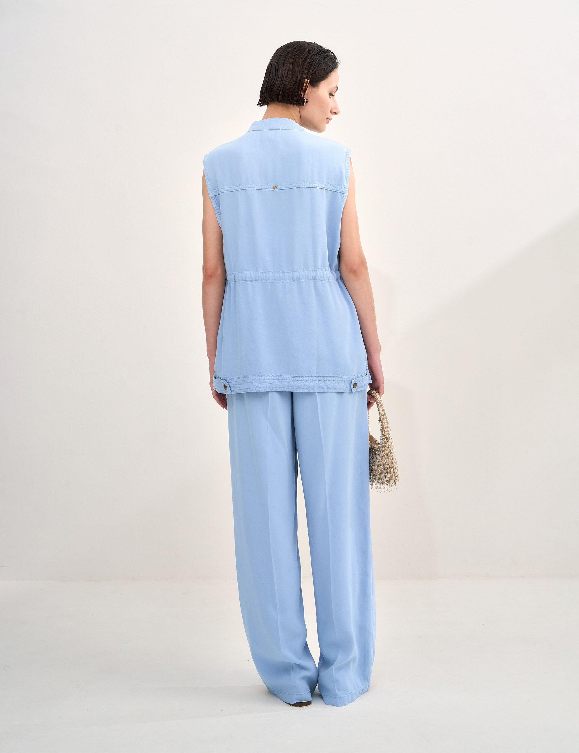 Colete Ava Liocel Jeans Azul