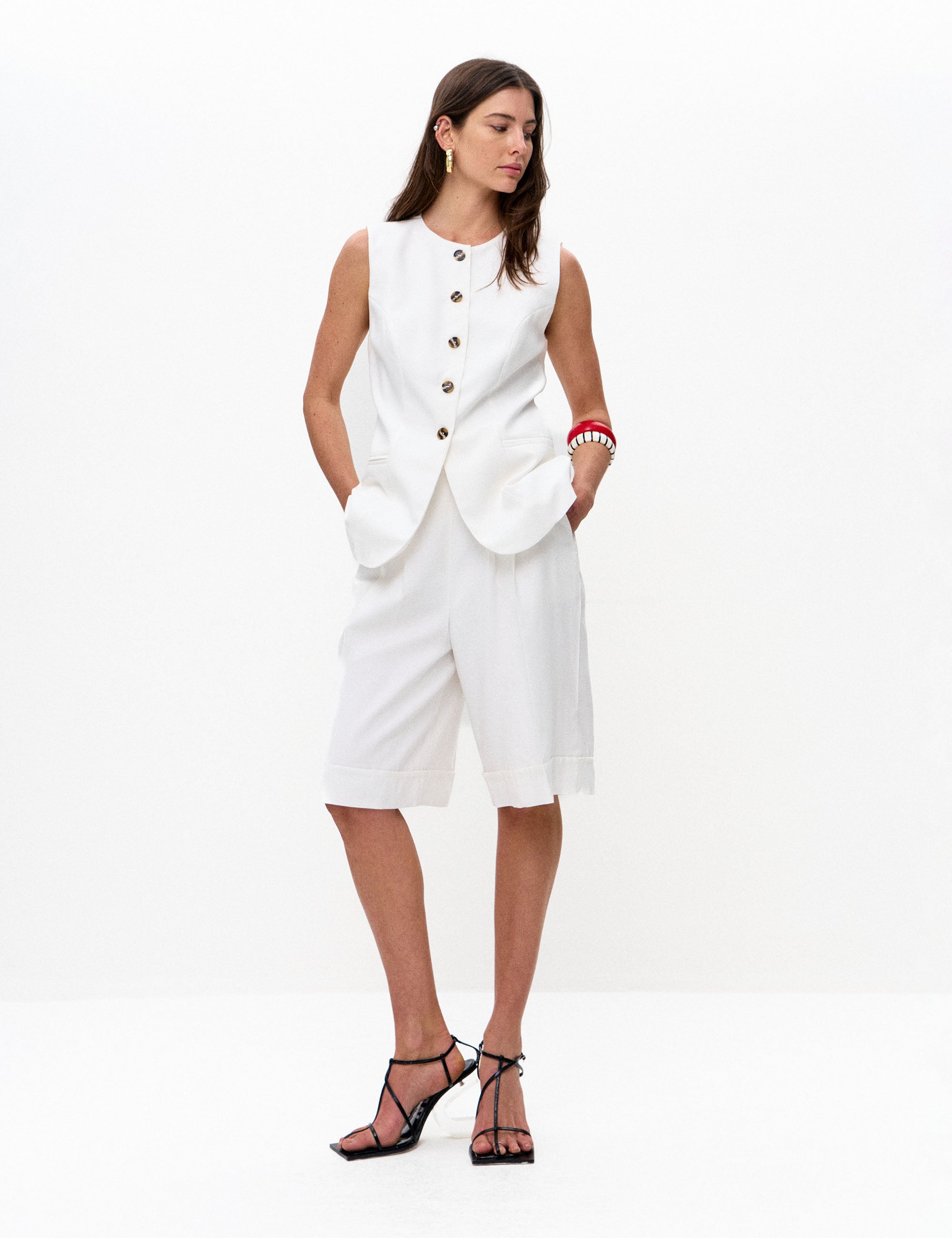 Colete Charlotte Crepe Off White