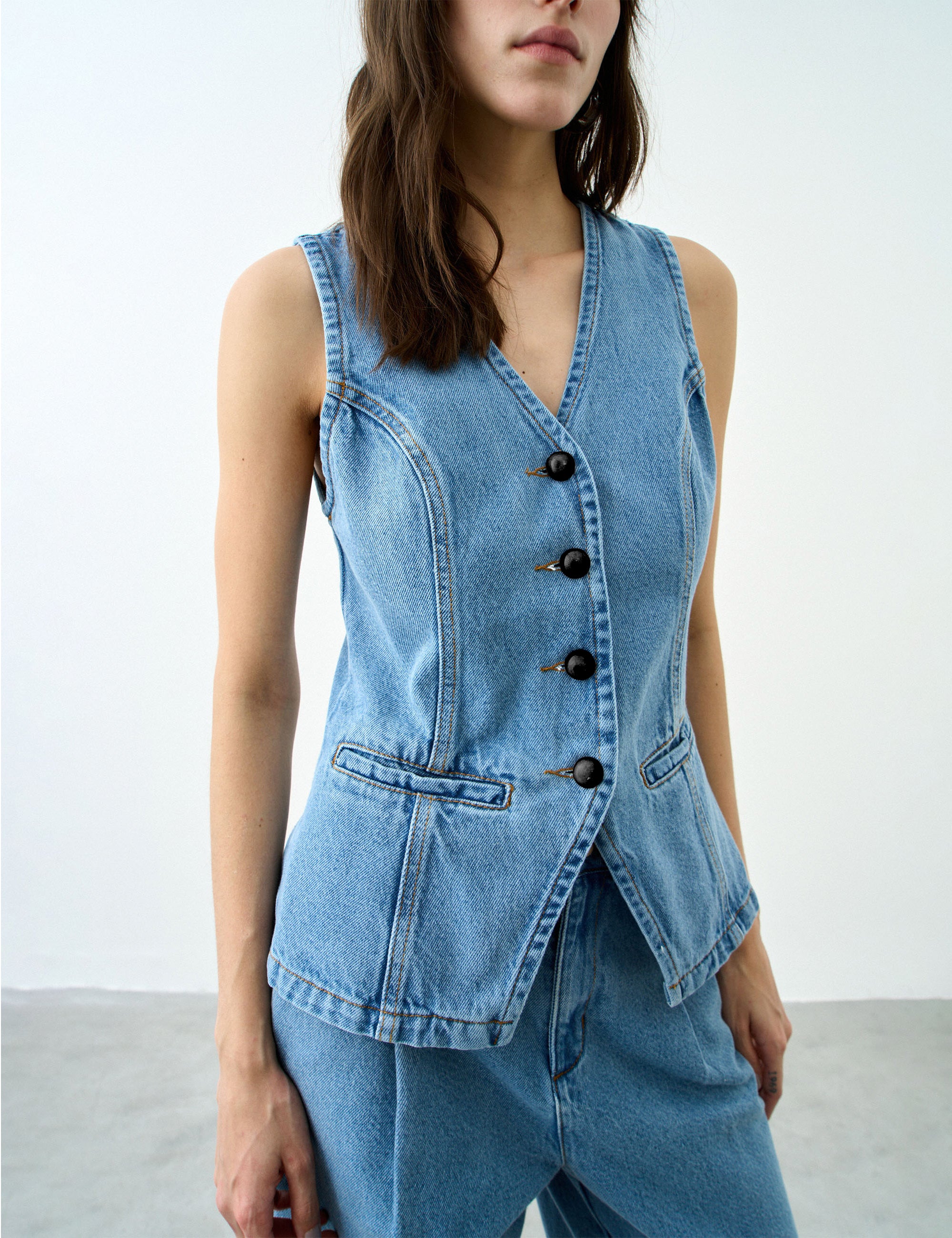 Colete Flavia Denim Jeans