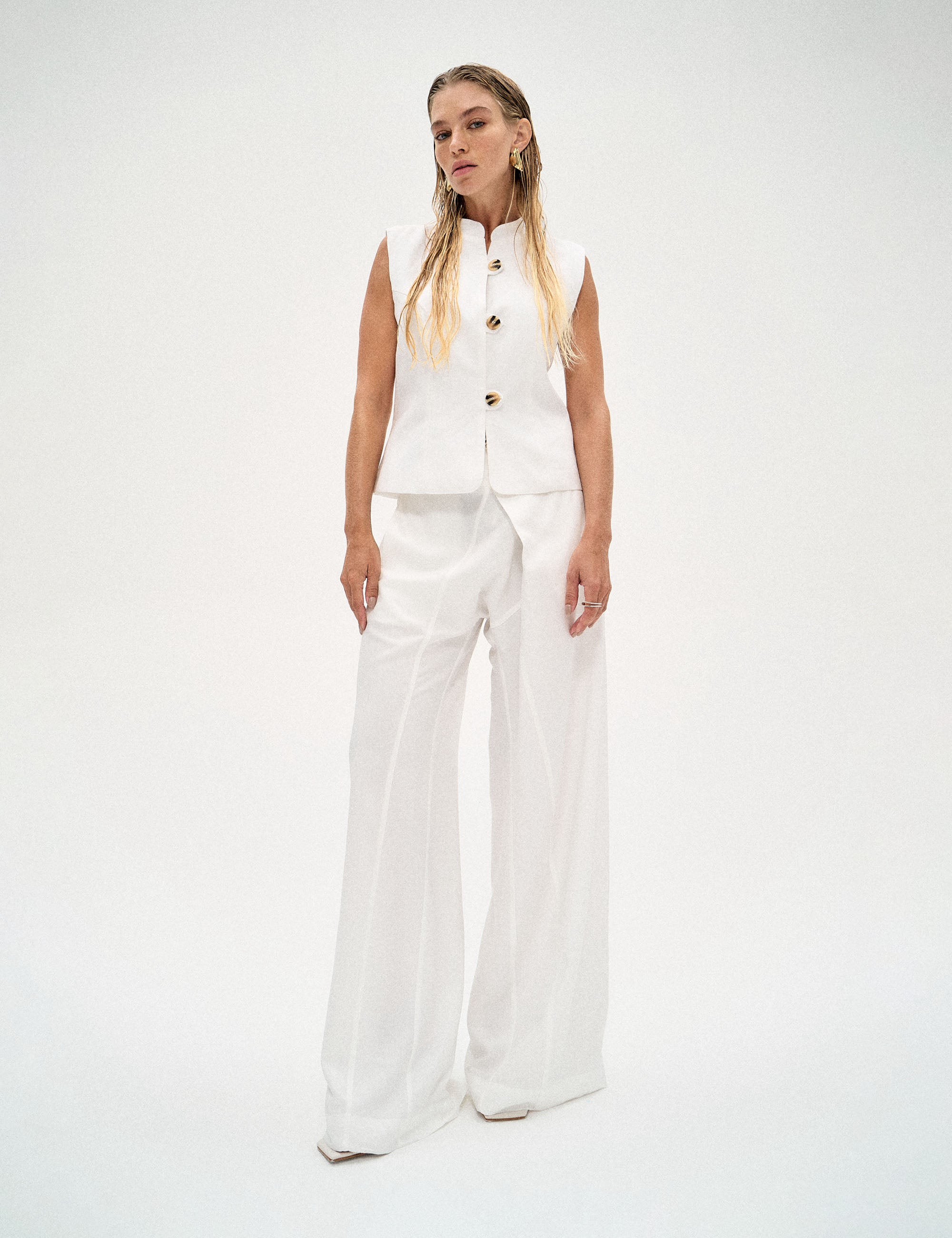 Colete Gaby Linho Off White