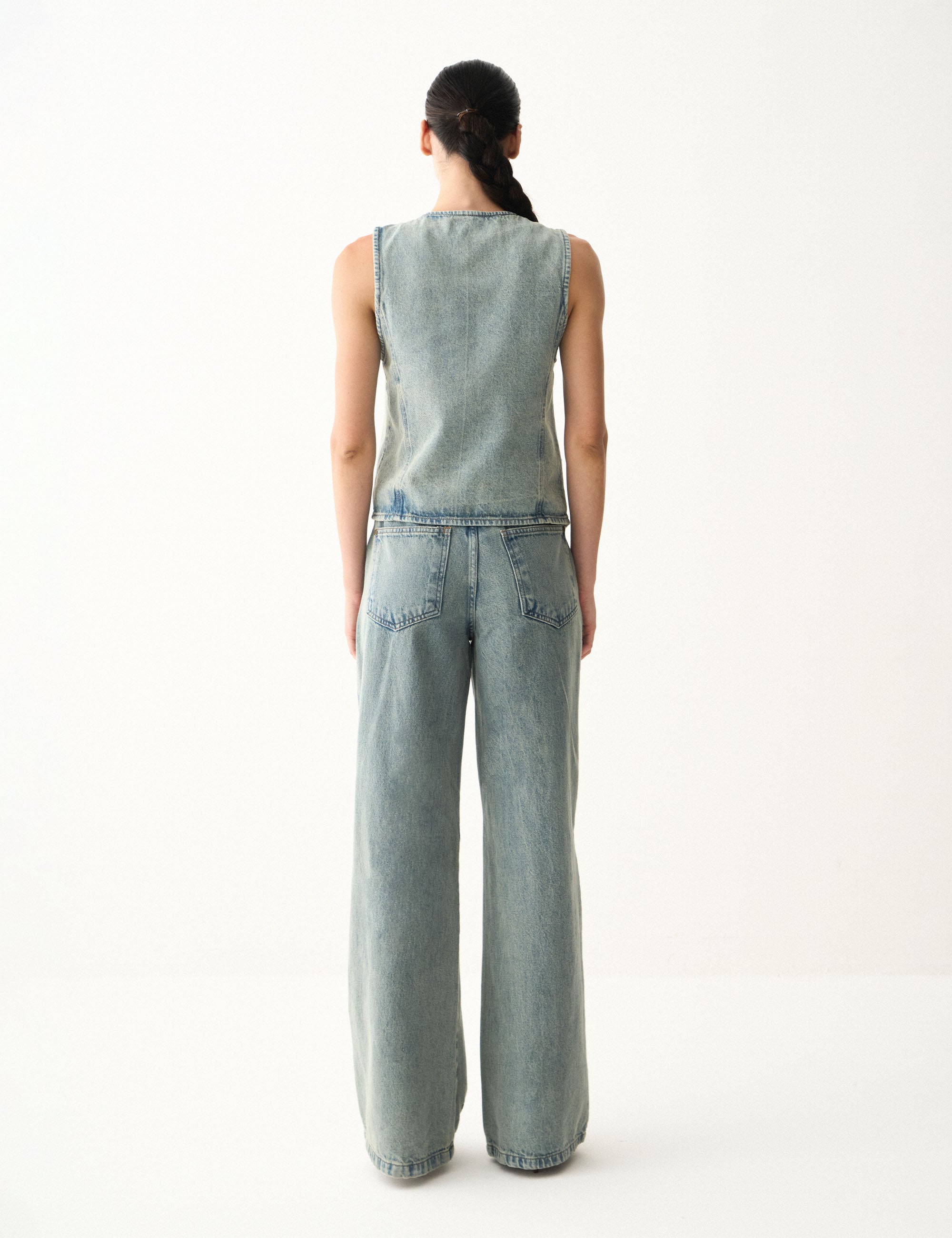 Colete Isabel Denim Jeans Médio