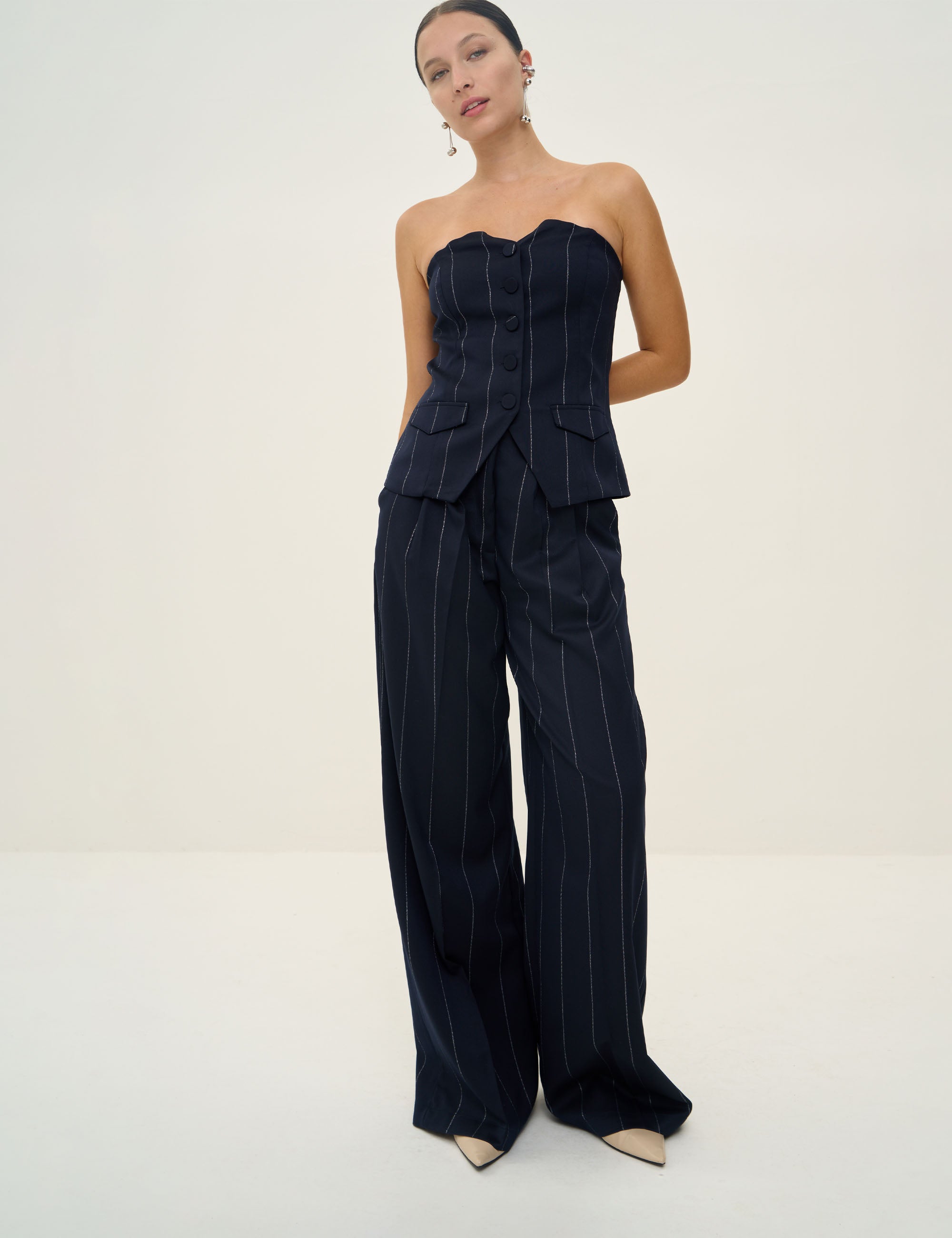 Colete Louise Risca Azul Noite