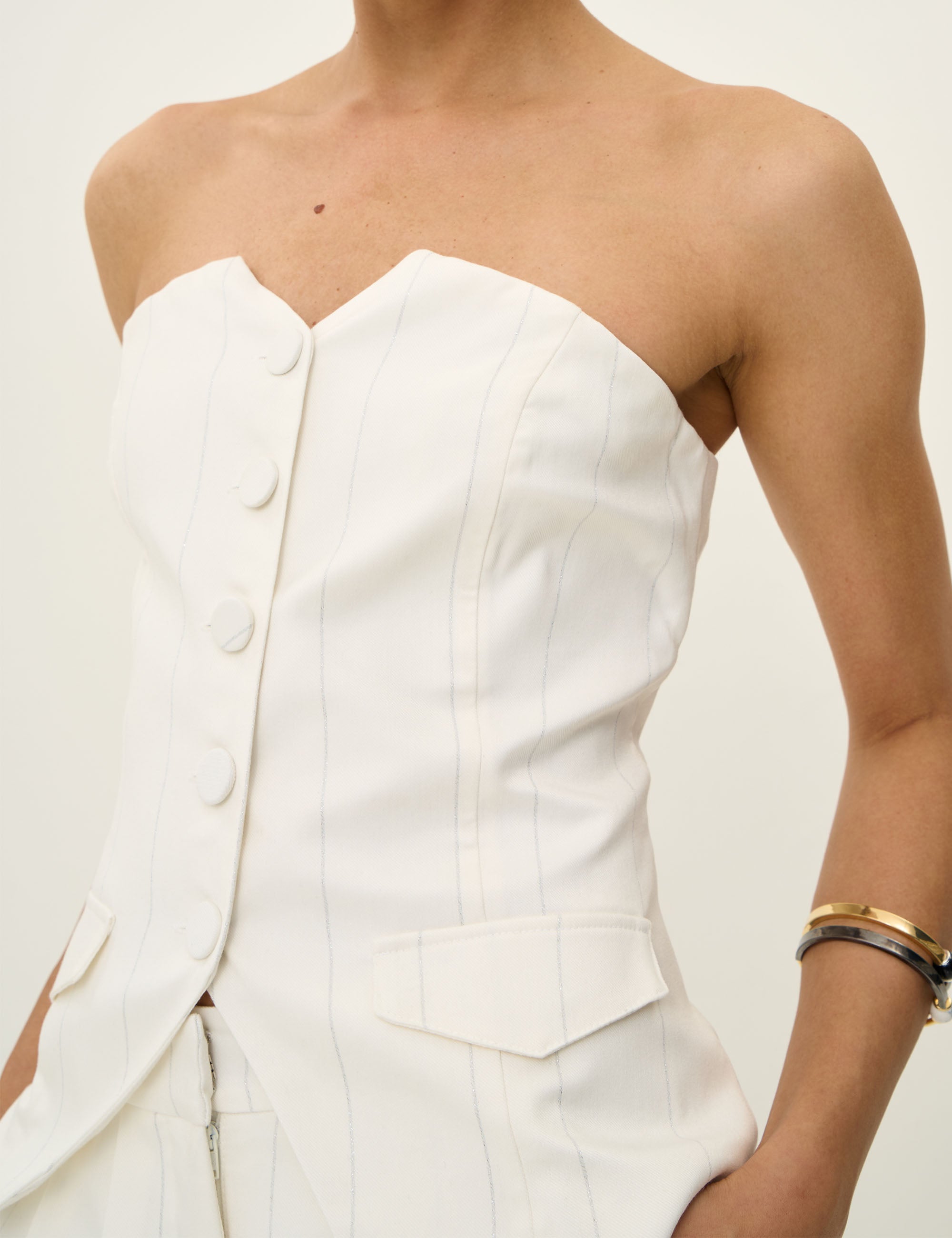 Colete Louise Risca Off White