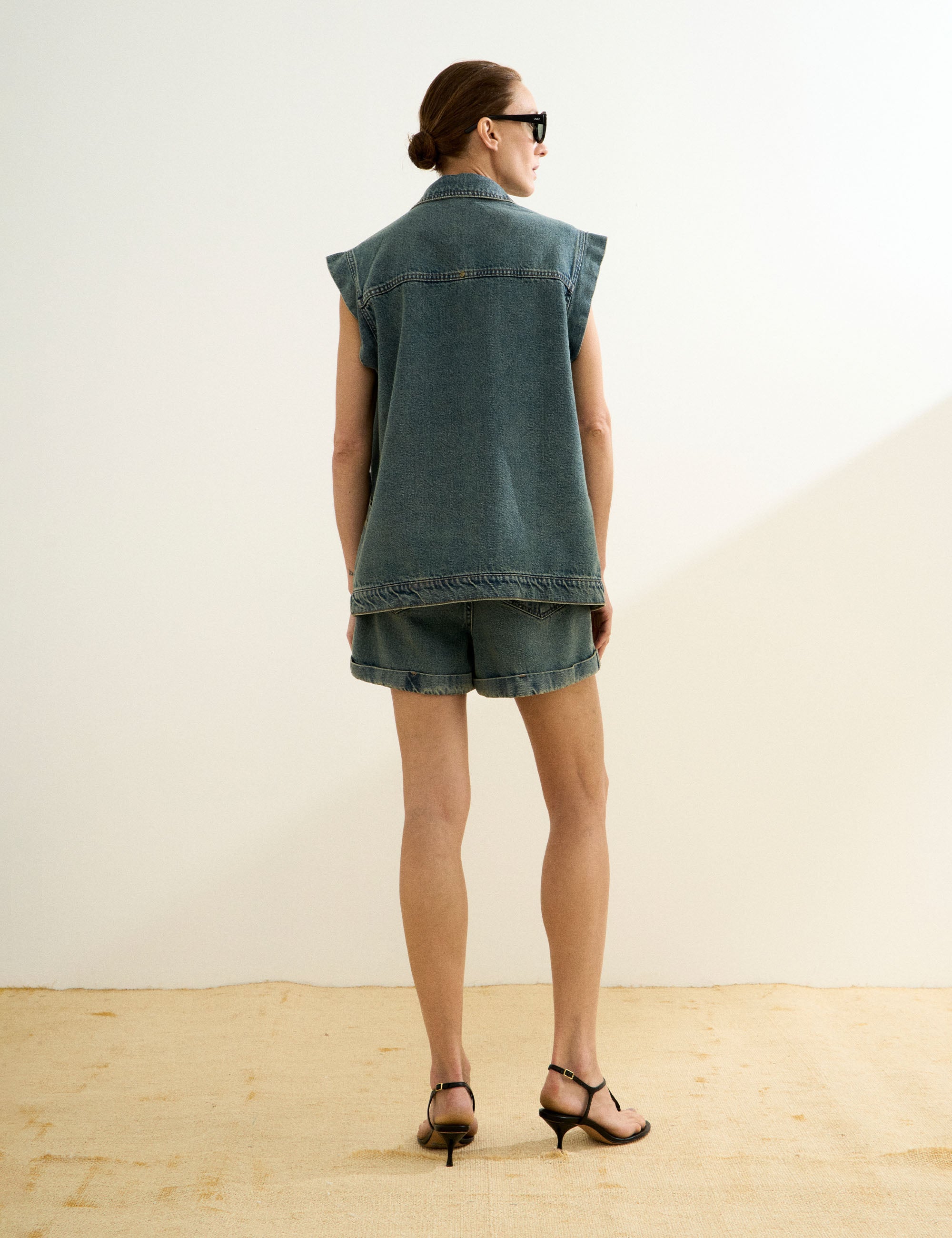 Colete Lucy Denim Jeans Claro