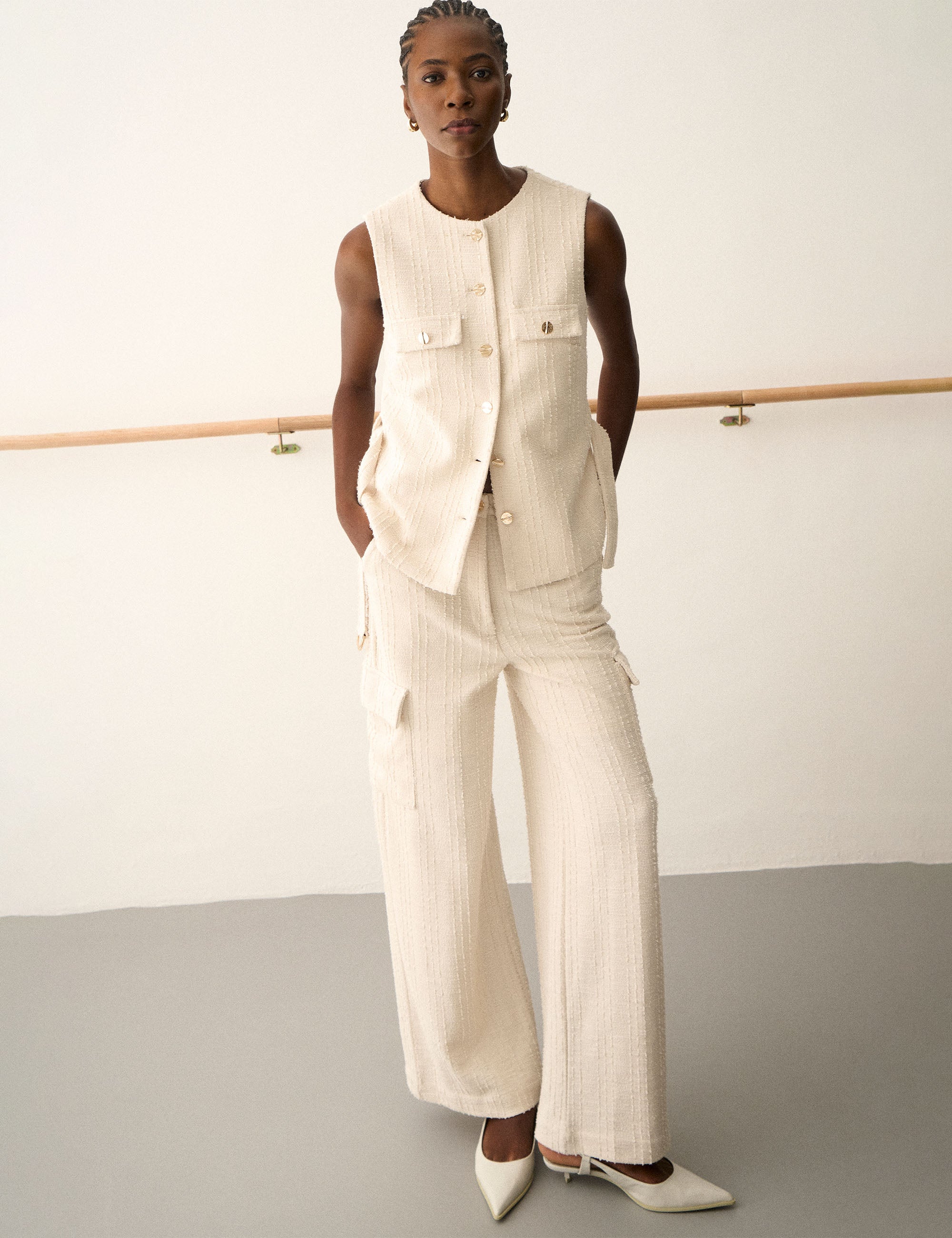 Calça Margot Bouclé Off White