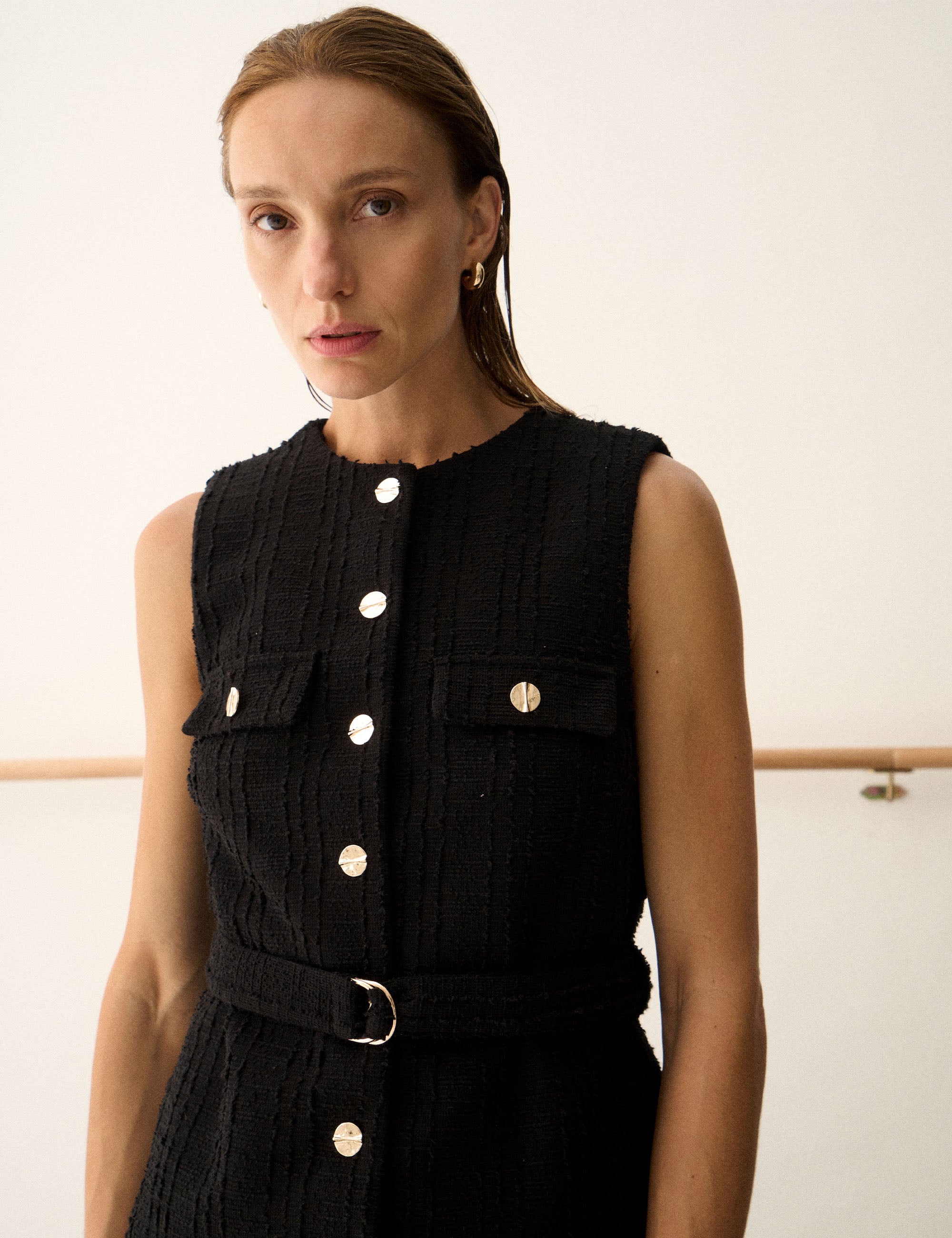 Colete Margot Bouclé Preto
