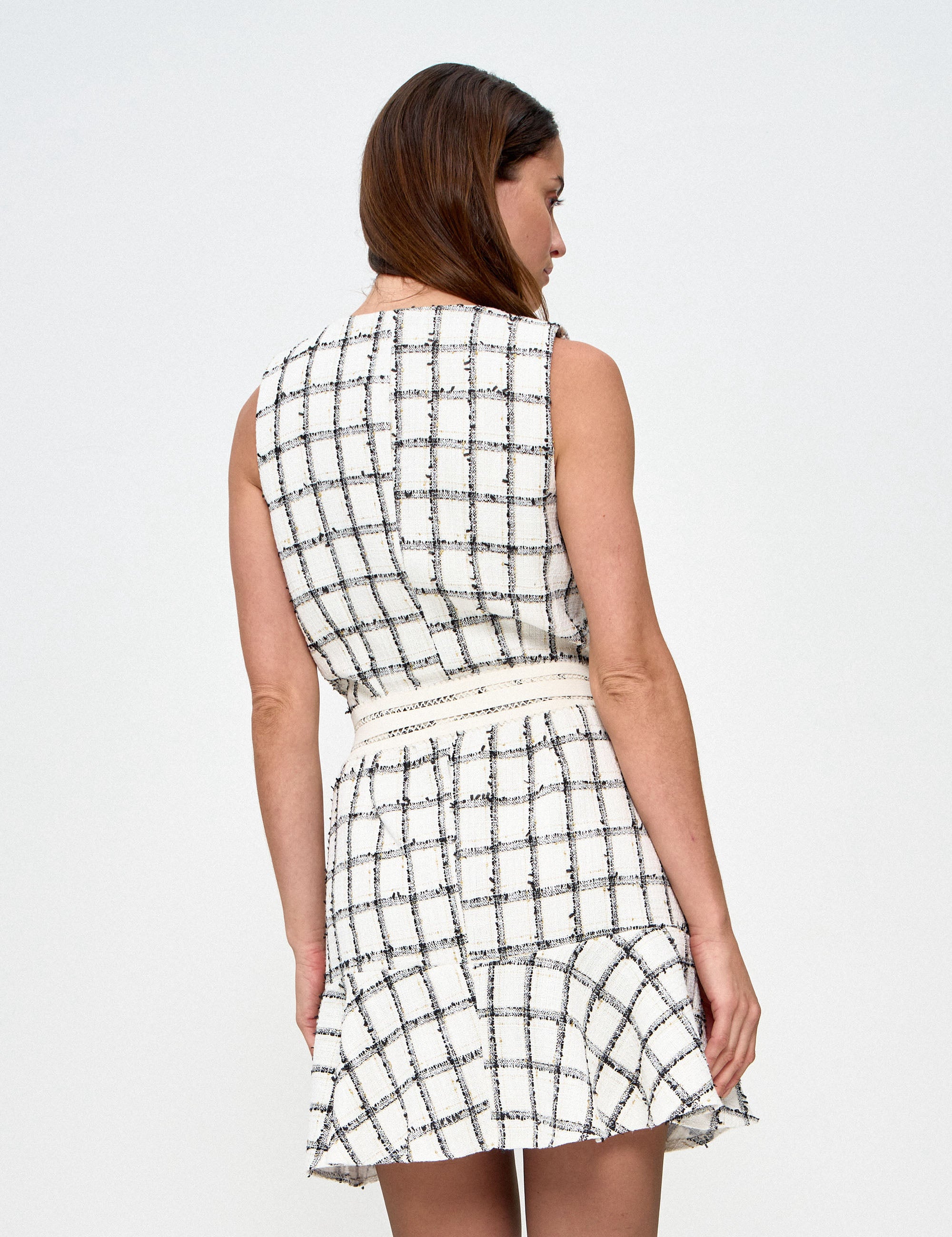 Colete Natalie Xadrez Preto