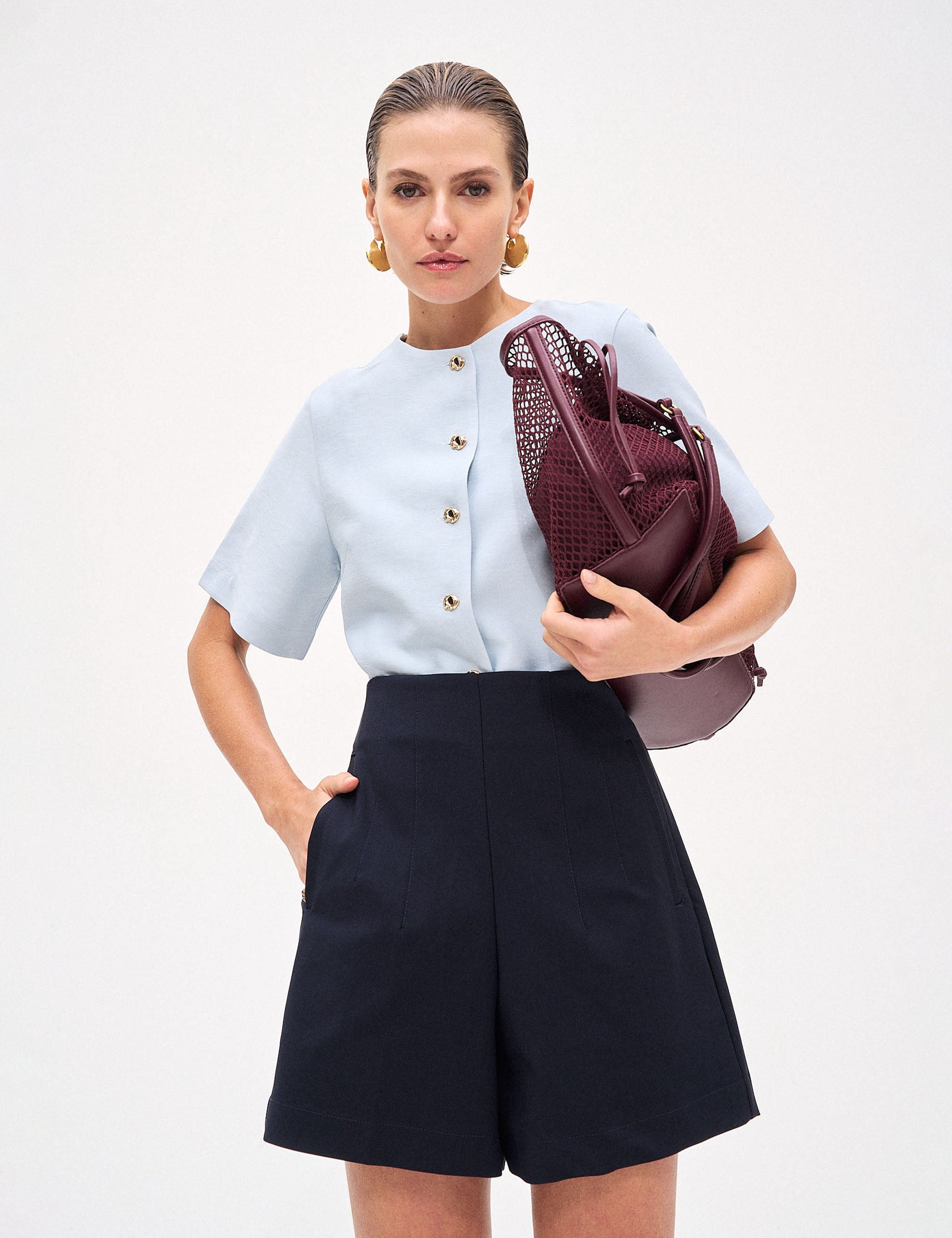 Colete Poliana Viscose Azul Celeste