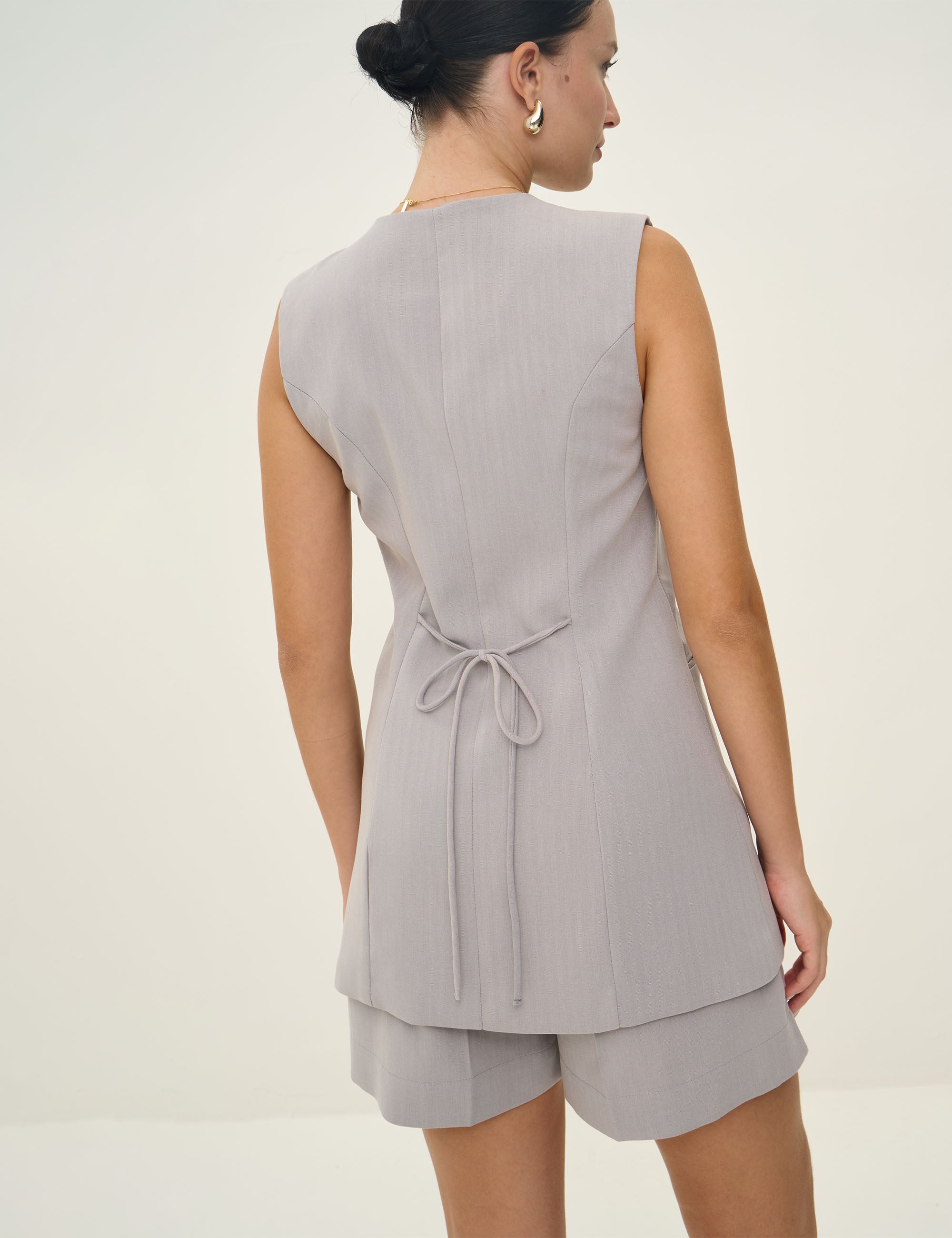 Colete Sophie Alfaiataria Cinza