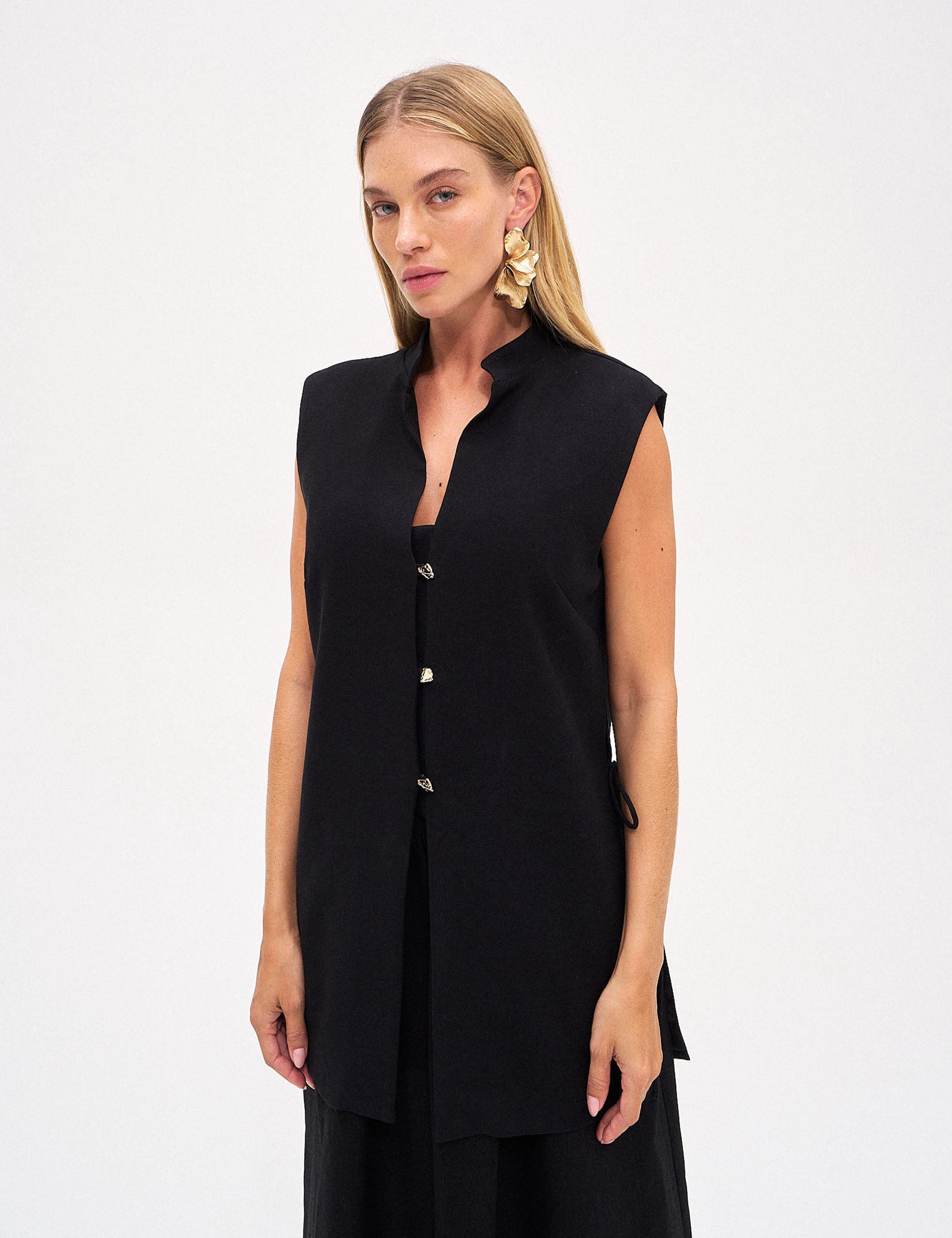 Colete Sthefanie Viscose Preto