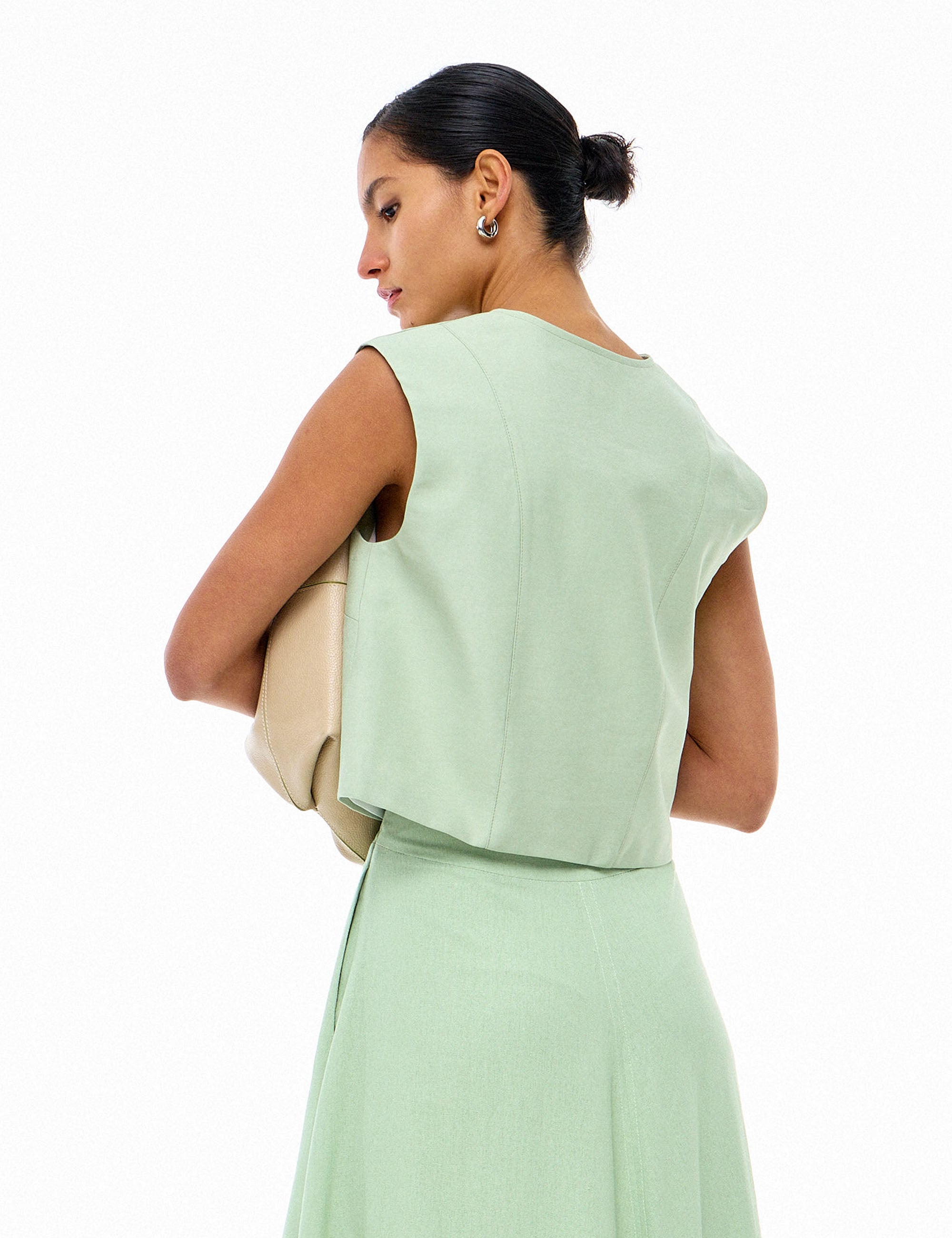 Colete Zoe Liocel Verde Chá