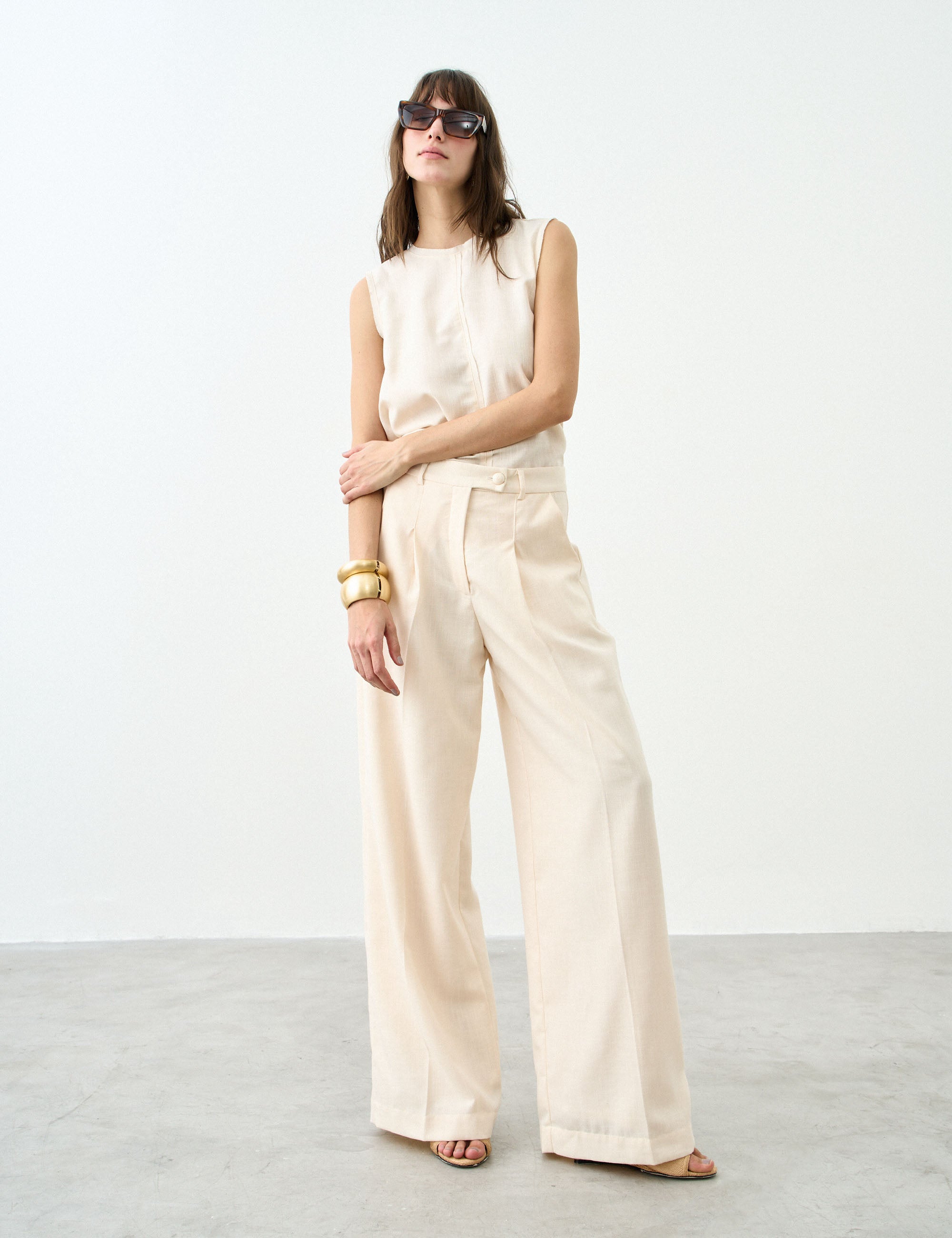 Calça Agatha Natural Manteiga