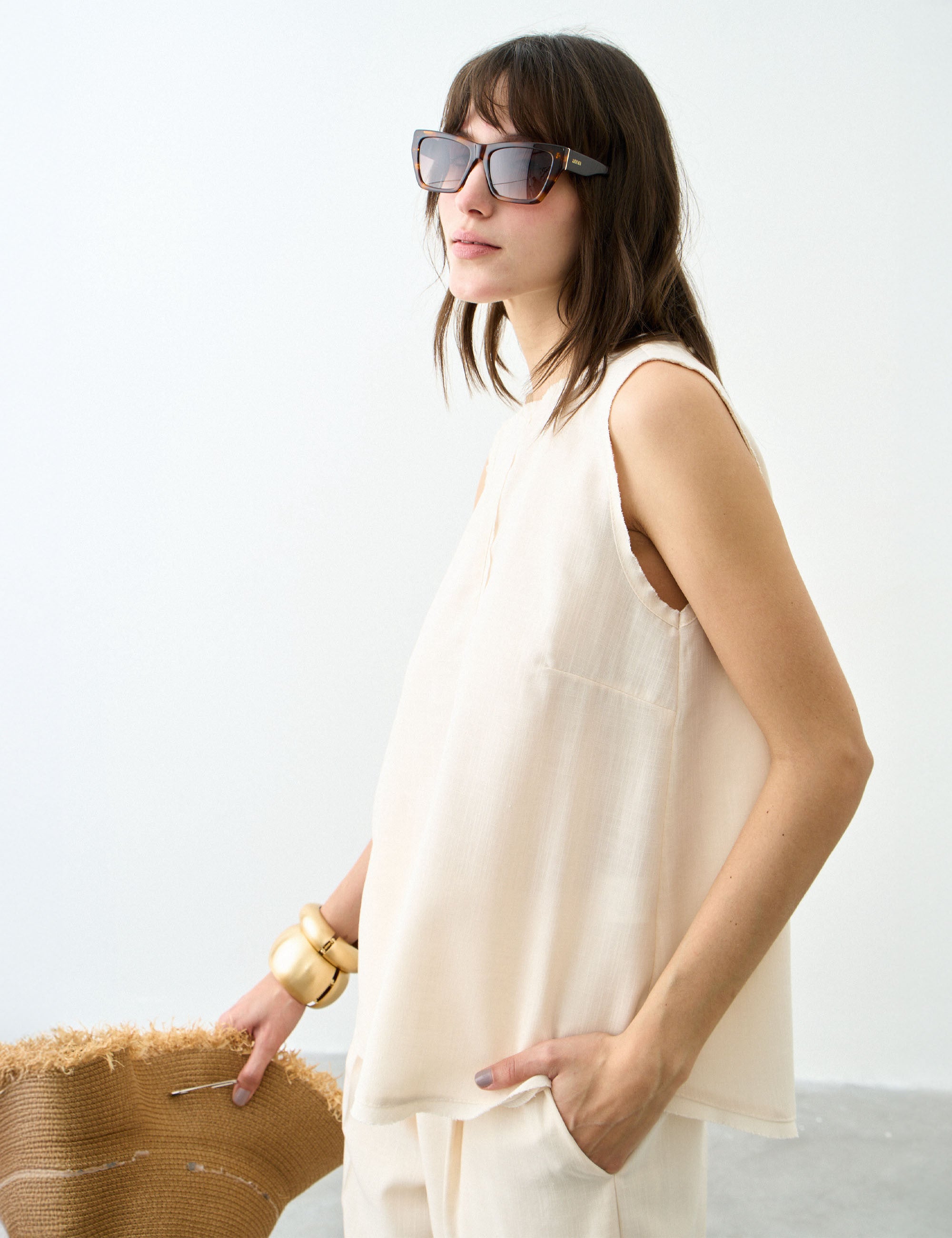 Calça Agatha Natural Manteiga