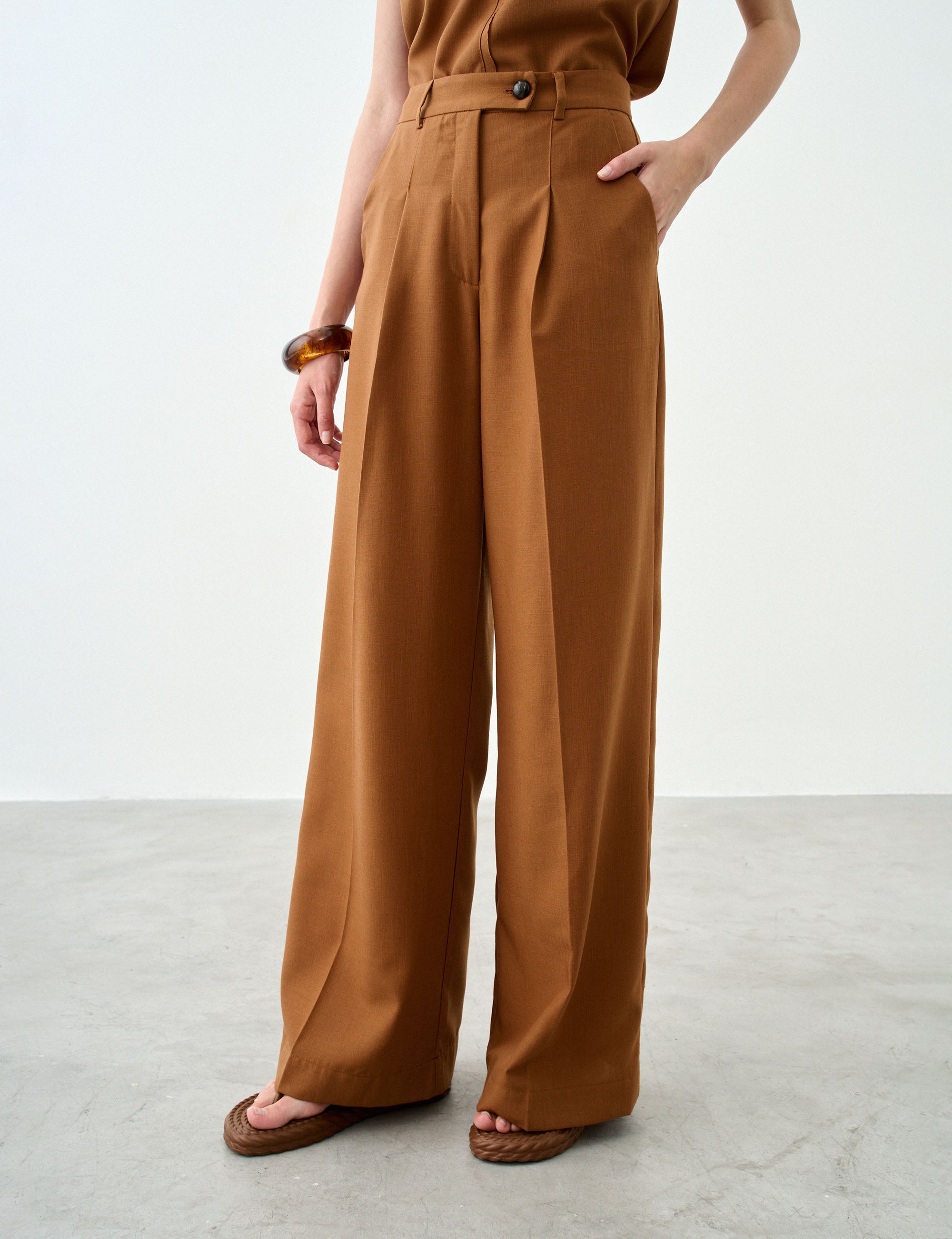 Calça Agatha Natural Marrom