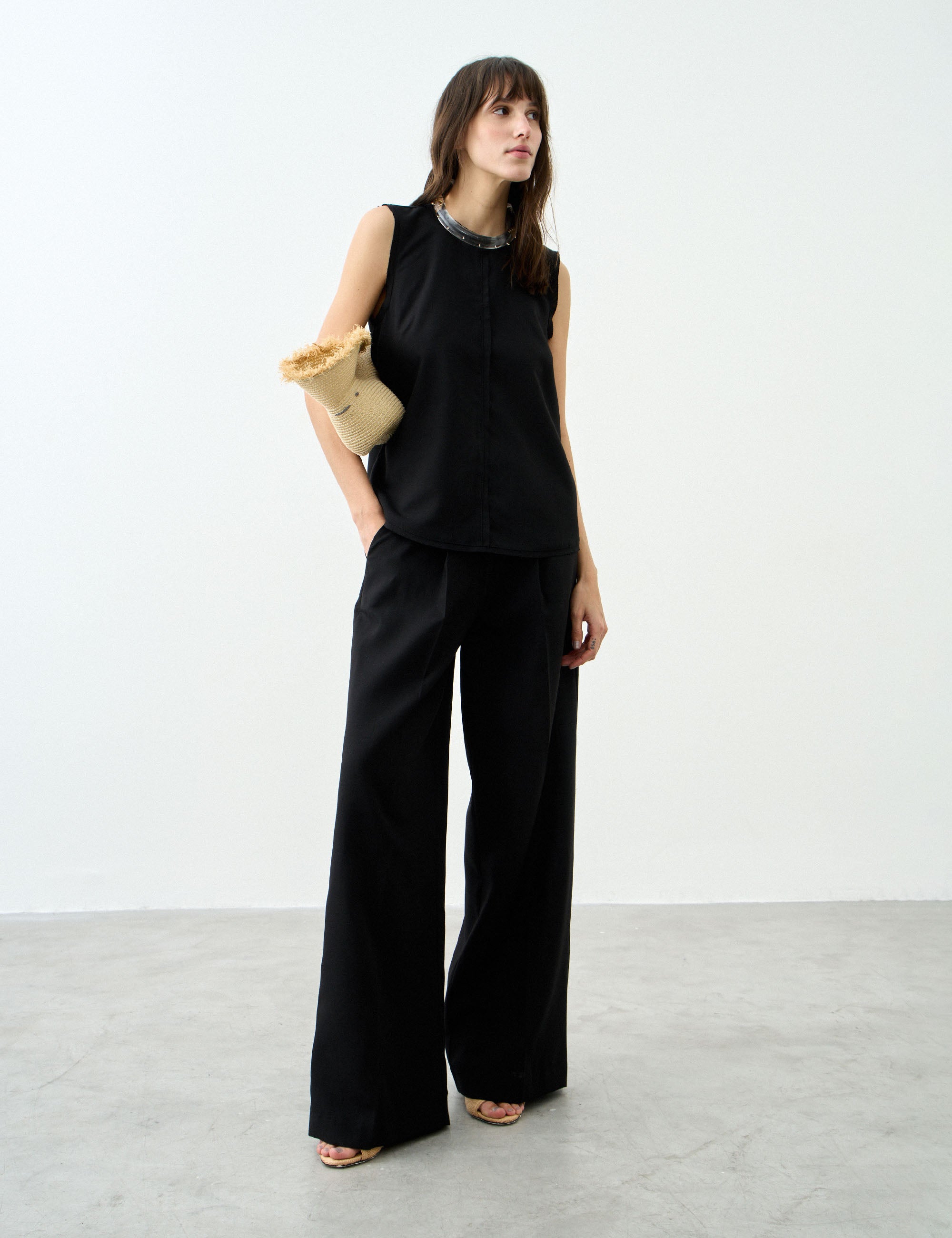 Calça Agatha Natural Preto