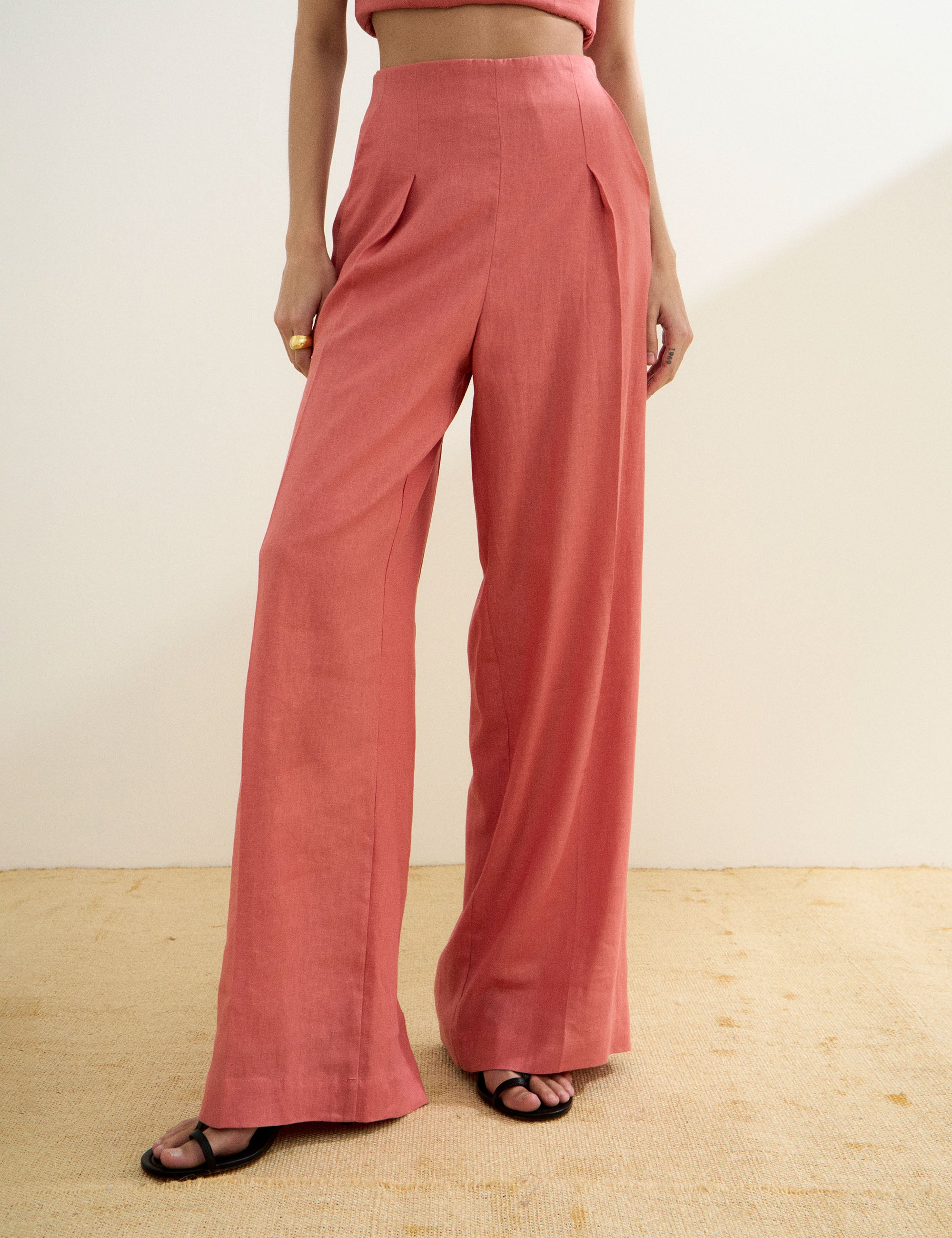 Conjunto Babi Peplum Manga Rosa