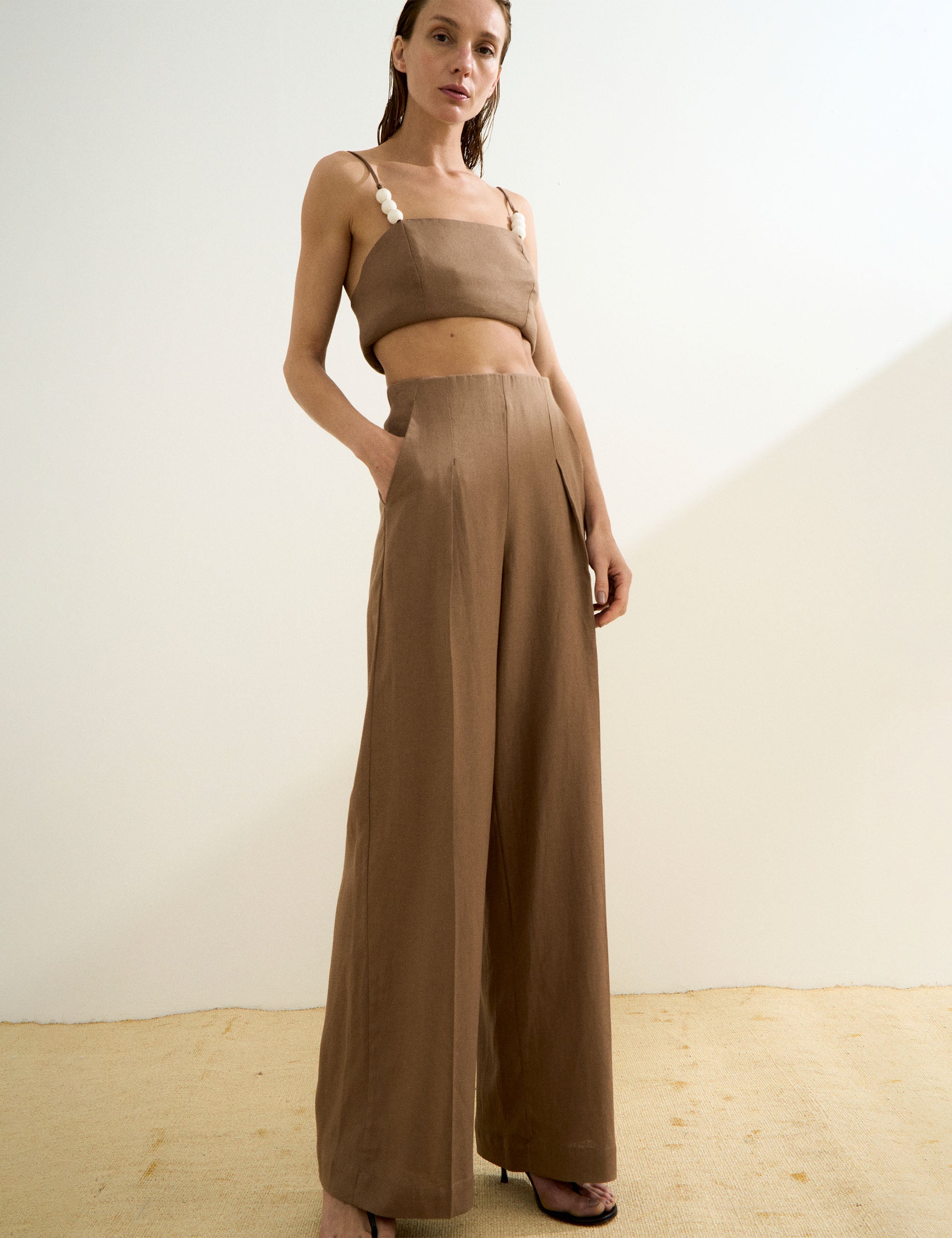 Conjunto Babi Peplum Marrom