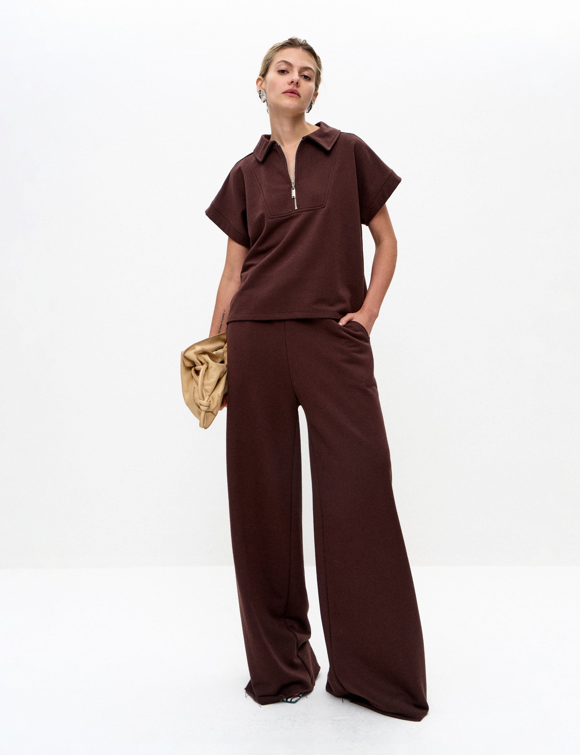 Conjunto Florence Algodão Marrom