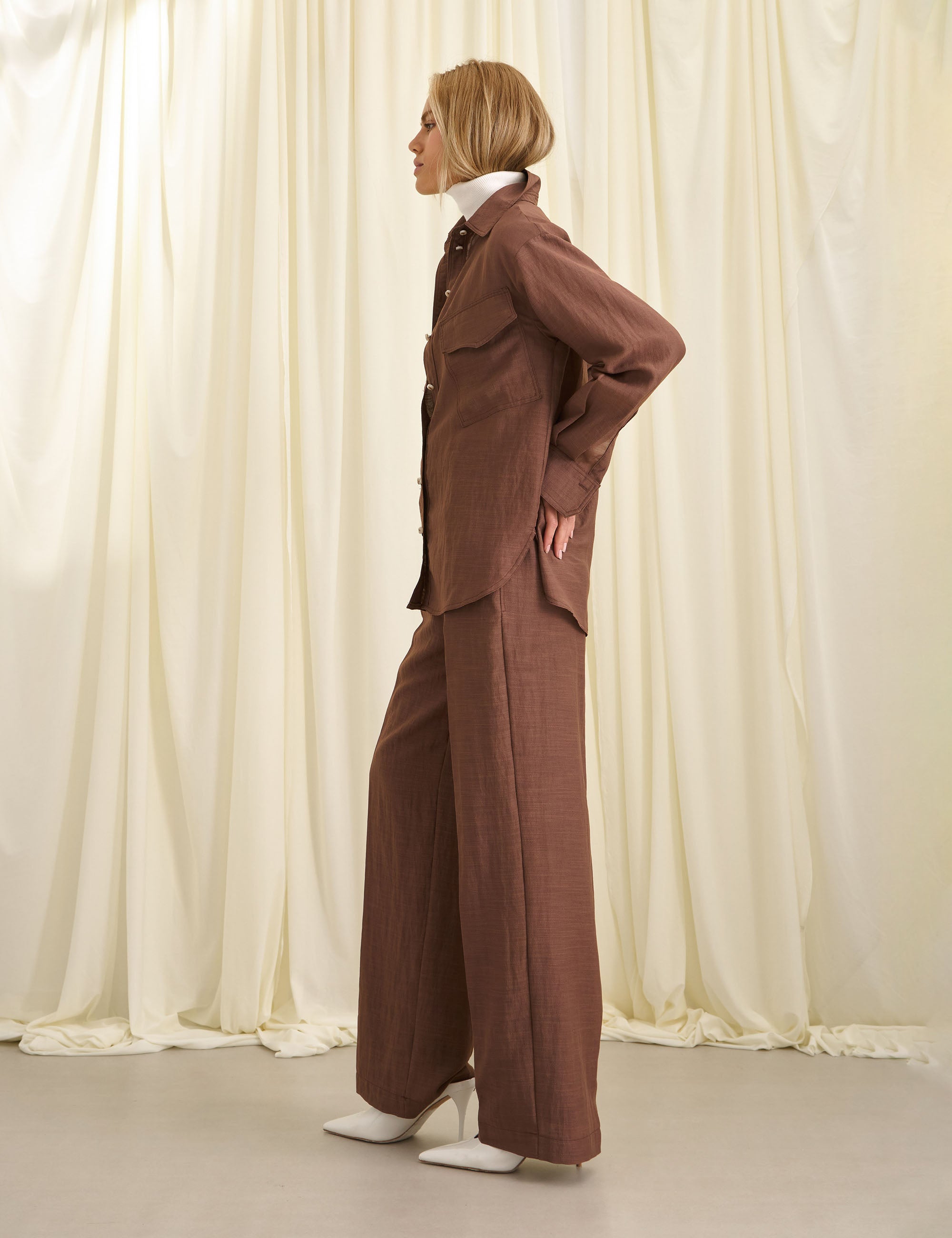 Conjunto Johana Rayon Marrom